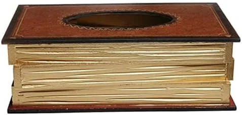جعبه دستمال کاغذی چوبی طرح کتاب عتیقه برای حمام / جا دستمال کاغذی فانتزی جعبه دستمال کاغذی چوبی طرح کتاب عتیقه برای حمام / جا دستمال کاغذی فانتزی