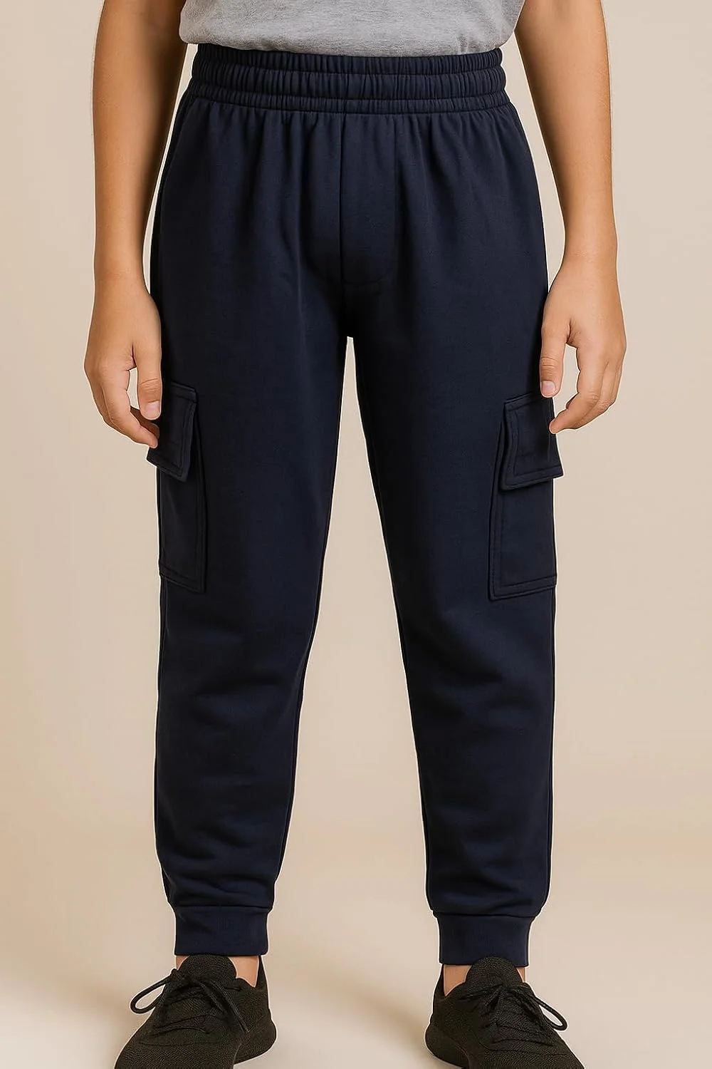 شلوار ورزشی پسرانه چوپر کلاب یا جاگر پسرانه از جنس پنبه با ضخامت متوسط، فیت معمولی، بسته 2 عددی شلوار گرمکن