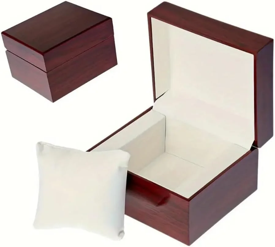کیوینز® جعبه ساعت چوبی تکی برای مردان و زنان، جعبه هدیه لوکس چوبی برای نگهداری ساعت مچی با بالشتک - هدیه ای عالی برای پدر، بهترین دوست، برادر، دوستان، تولد. کیوینز® جعبه ساعت چوبی تکی برای مردان و زنان، جعبه هدیه لوکس چوبی برای نگهداری ساعت مچی با بالشتک - هدیه ای عالی برای پدر، بهترین دوست، برادر، دوستان، تولد.
