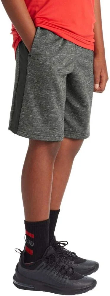 شورت ورزشی پسرانه Champion C9 مدل Tech Terry Woven Pieced، بتنی خاکستری/زغالی، سایز X-Large