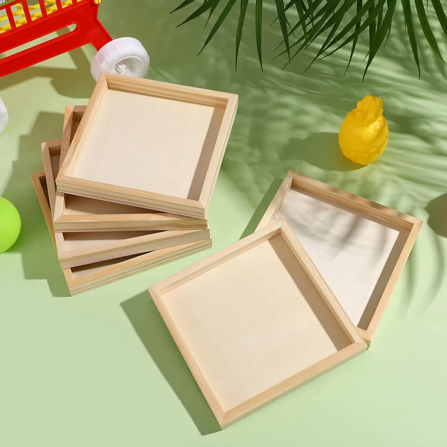 بسپورتبل 12x12 سانتیمتر سینی چوبی، بسته 6 عددی جعبه پذیرایی مربع - سینی سرو چوبی کوچک ناتمام برای مواد مونته سوری، صنایع دستی برای رنگ آمیزی بسپورتبل 12x12 سانتیمتر سینی چوبی، بسته 6 عددی جعبه پذیرایی مربع - سینی سرو چوبی کوچک ناتمام برای مواد مونته سوری، صنایع دستی برای رنگ آمیزی