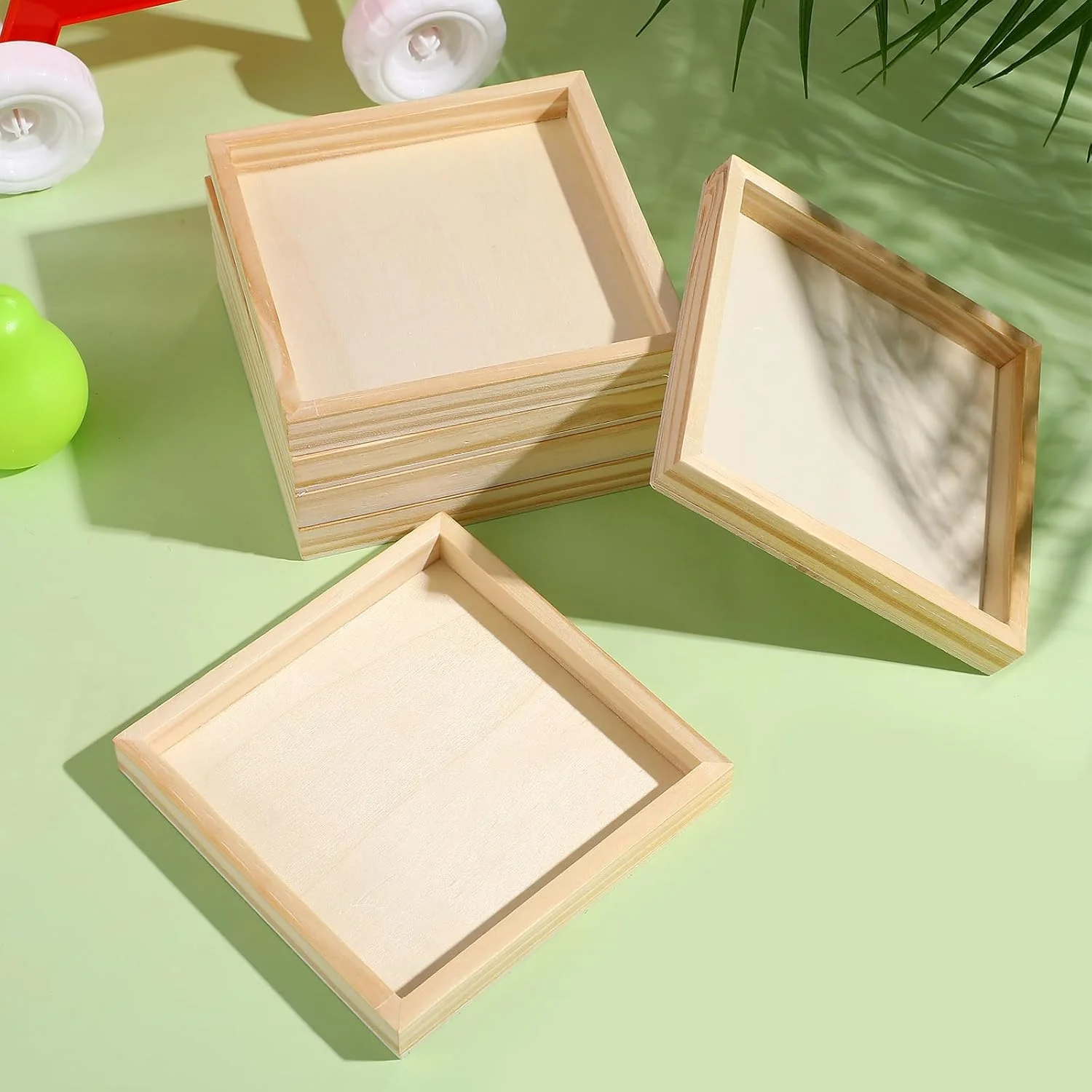بسپورتبل 12x12 سانتیمتر سینی چوبی، بسته 6 عددی جعبه پذیرایی مربع - سینی سرو چوبی کوچک ناتمام برای مواد مونته سوری، صنایع دستی برای رنگ آمیزی بسپورتبل 12x12 سانتیمتر سینی چوبی، بسته 6 عددی جعبه پذیرایی مربع - سینی سرو چوبی کوچک ناتمام برای مواد مونته سوری، صنایع دستی برای رنگ آمیزی