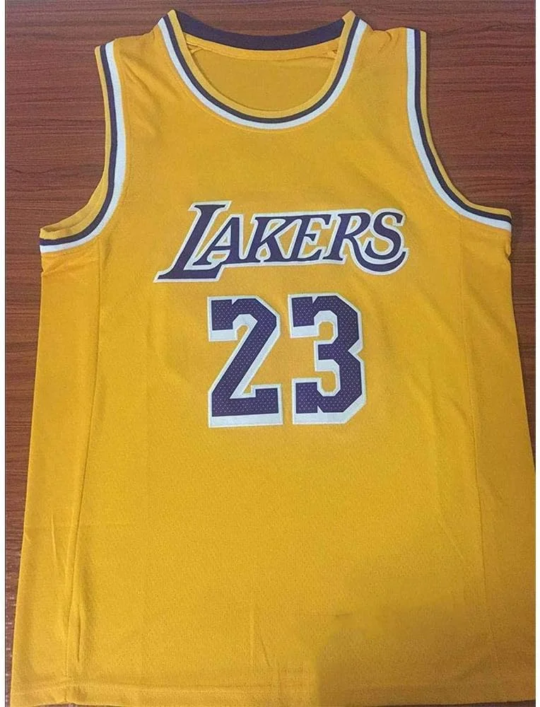 پیراهن مردانه و زنانه - پیراهن بسکتبال NBA Lakers شماره 23# James، توری گلدوزی شده، لباس ورزشی Swingman، تی شرت بدون آستین униsex (سایز: M-XXL) پیراهن مردانه و زنانه - پیراهن بسکتبال NBA Lakers شماره 23# James، توری گلدوزی شده، لباس ورزشی Swingman، تی شرت بدون آستین униsex (سایز: M-XXL)