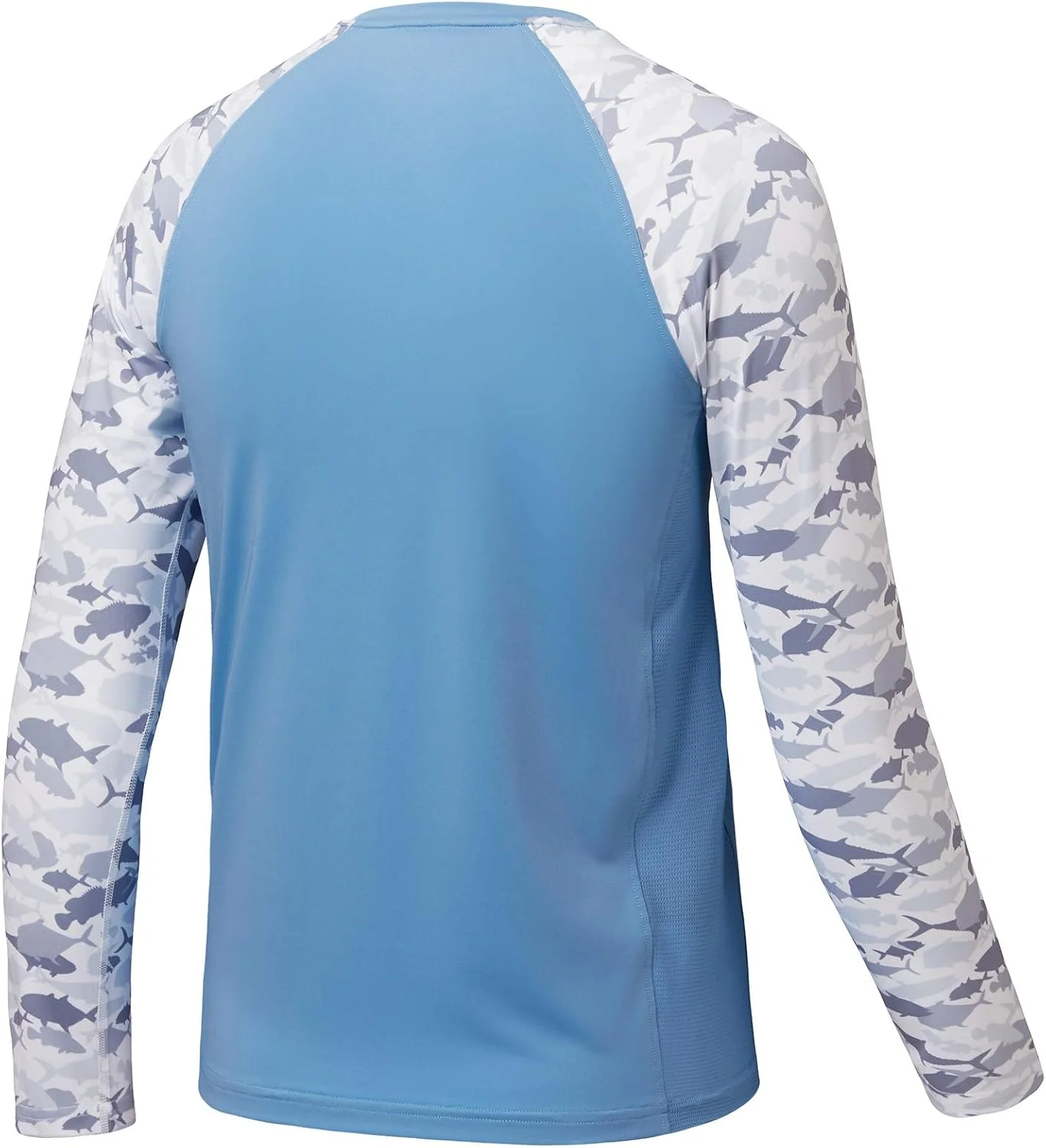 تی شرت آستین بلند استتاری ماهیگیری باسدش مدل Youth UPF50+ با محافظت UPF50+ در برابر اشعه UV و قابلیت خشک شدن سریع