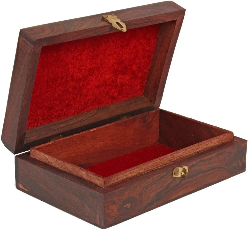 جعبه جواهرات چوبی دست ساز JK handicrafts برای زنان، جعبه سازمان دهنده جواهرات چوبی حکاکی شده با حکاکی های پیچیده، هدیه - 6 اینچ (قهوه ای 02) جعبه جواهرات چوبی دست ساز JK handicrafts برای زنان، جعبه سازمان دهنده جواهرات چوبی حکاکی شده با حکاکی های پیچیده، هدیه - 6 اینچ (قهوه ای 02)