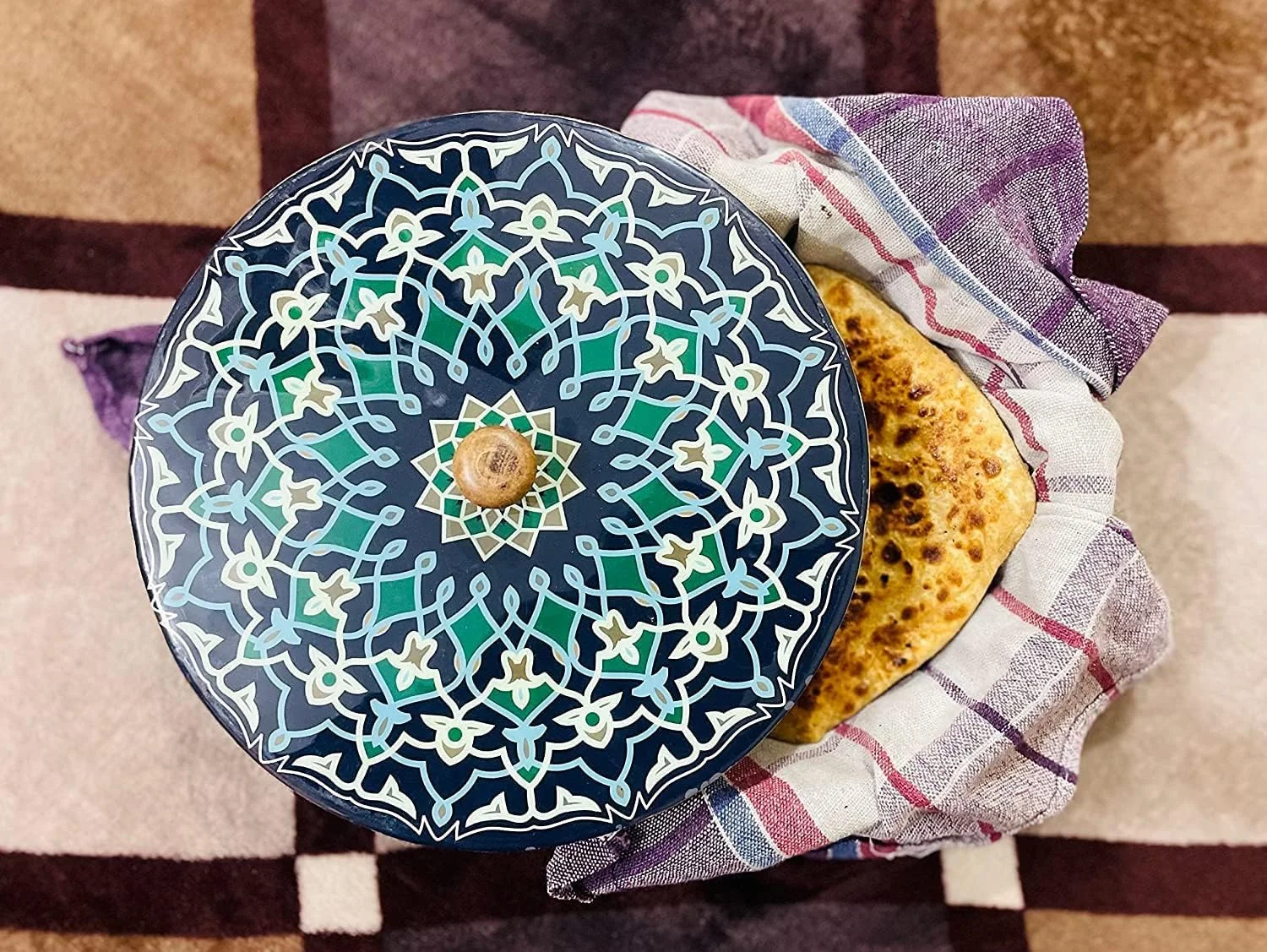 ظرف نگهداری نان روتی Acewood / ظرف چاپاتی / جعبه چوبی / ظرف خورشت چوبی برای آشپزخانه / هدیه دیوالی ظرف نگهداری نان روتی Acewood / ظرف چاپاتی / جعبه چوبی / ظرف خورشت چوبی برای آشپزخانه / هدیه دیوالی