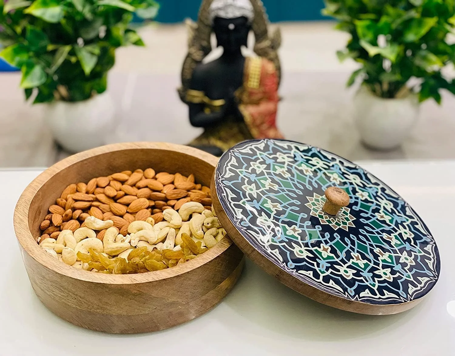 ظرف نگهداری نان روتی Acewood / ظرف چاپاتی / جعبه چوبی / ظرف خورشت چوبی برای آشپزخانه / هدیه دیوالی ظرف نگهداری نان روتی Acewood / ظرف چاپاتی / جعبه چوبی / ظرف خورشت چوبی برای آشپزخانه / هدیه دیوالی