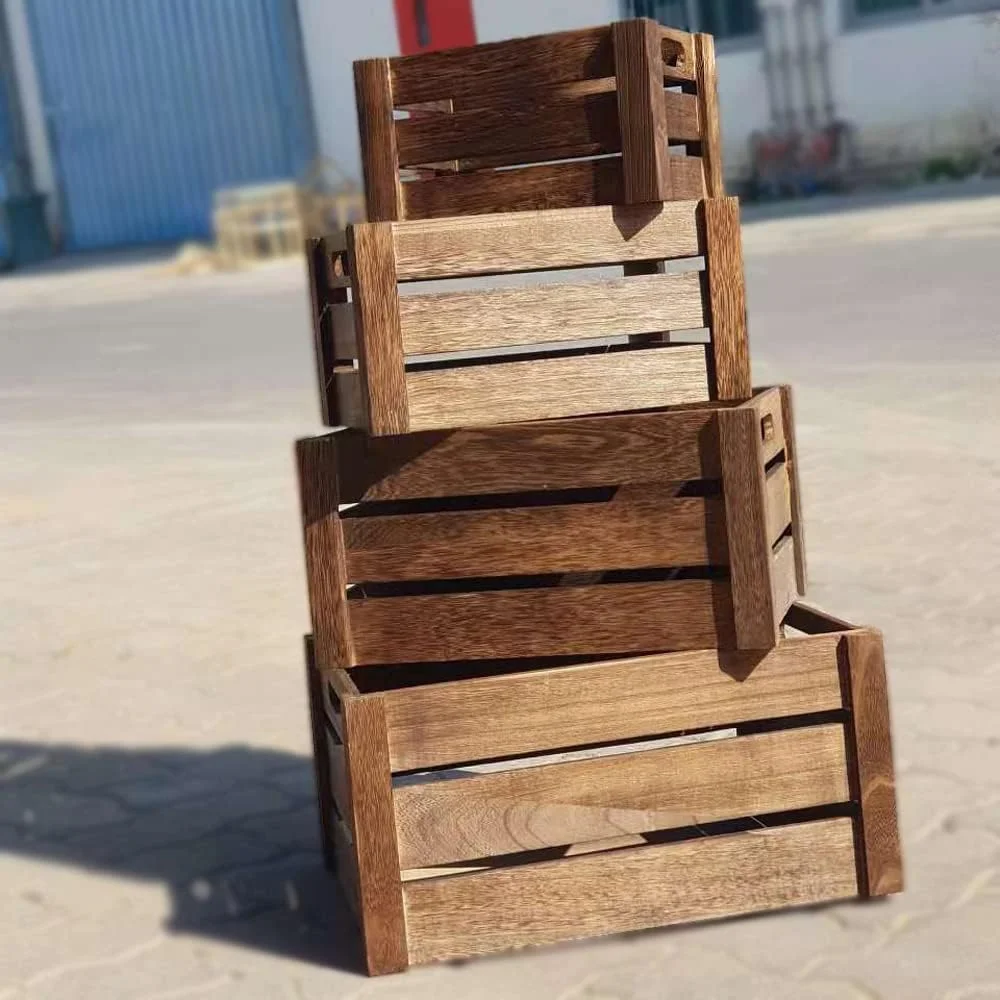 جعبه ذخیره سازی چوبی جامد جدید LINGWEI چهار در یک، جعبه ذخیره سازی بزرگ چوبی، جعبه میوه ای توخالی ضخیم با زاویه پیچیده - قهوه ای جعبه ذخیره سازی چوبی جامد جدید LINGWEI چهار در یک، جعبه ذخیره سازی بزرگ چوبی، جعبه میوه ای توخالی ضخیم با زاویه پیچیده - قهوه ای