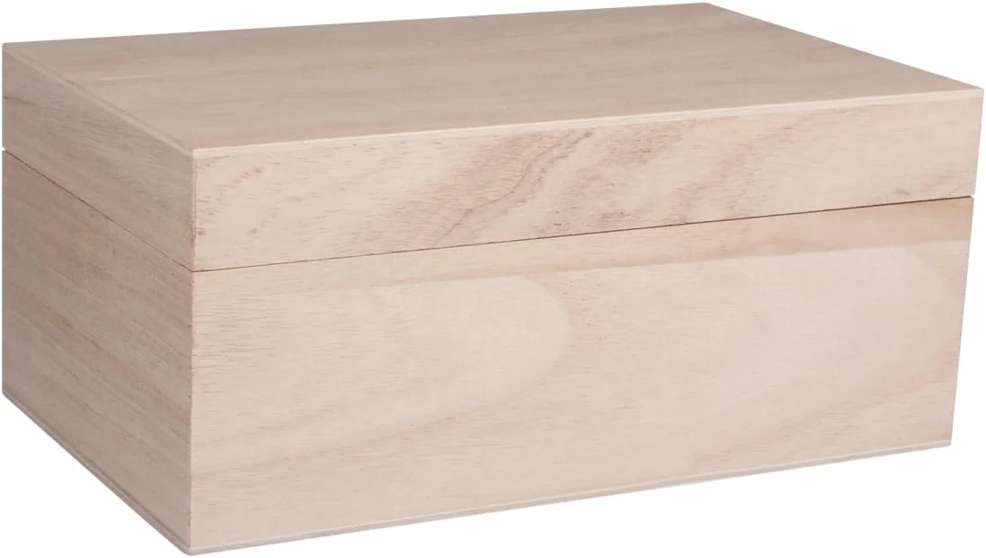 جعبه چوبی طبیعی Rayher 62815000 با درب برای کاردستی، جعبه یادگاری چوبی DIY، 20 x 12 x 9 سانتی متر جعبه چوبی طبیعی Rayher 62815000 با درب برای کاردستی، جعبه یادگاری چوبی DIY، 20 x 12 x 9 سانتی متر