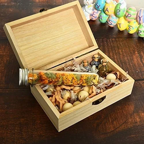 جعبه چوبی خام 6 عددی مستطیلی با لولا برای هنرهای دستی عید پاک، سرگرمی ها، جواهرات (12.7x7.3x5 سانتی متر) جعبه چوبی خام 6 عددی مستطیلی با لولا برای هنرهای دستی عید پاک، سرگرمی ها، جواهرات (12.7x7.3x5 سانتی متر)