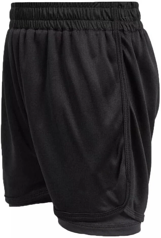 شورت ورزشی بچگانه Athletic Sportswear 2in1 شورت فوتبال پسرانه شلوار ورزشی فعال مناسب مدرسه و ورزش، مشکی، 9-10 سال