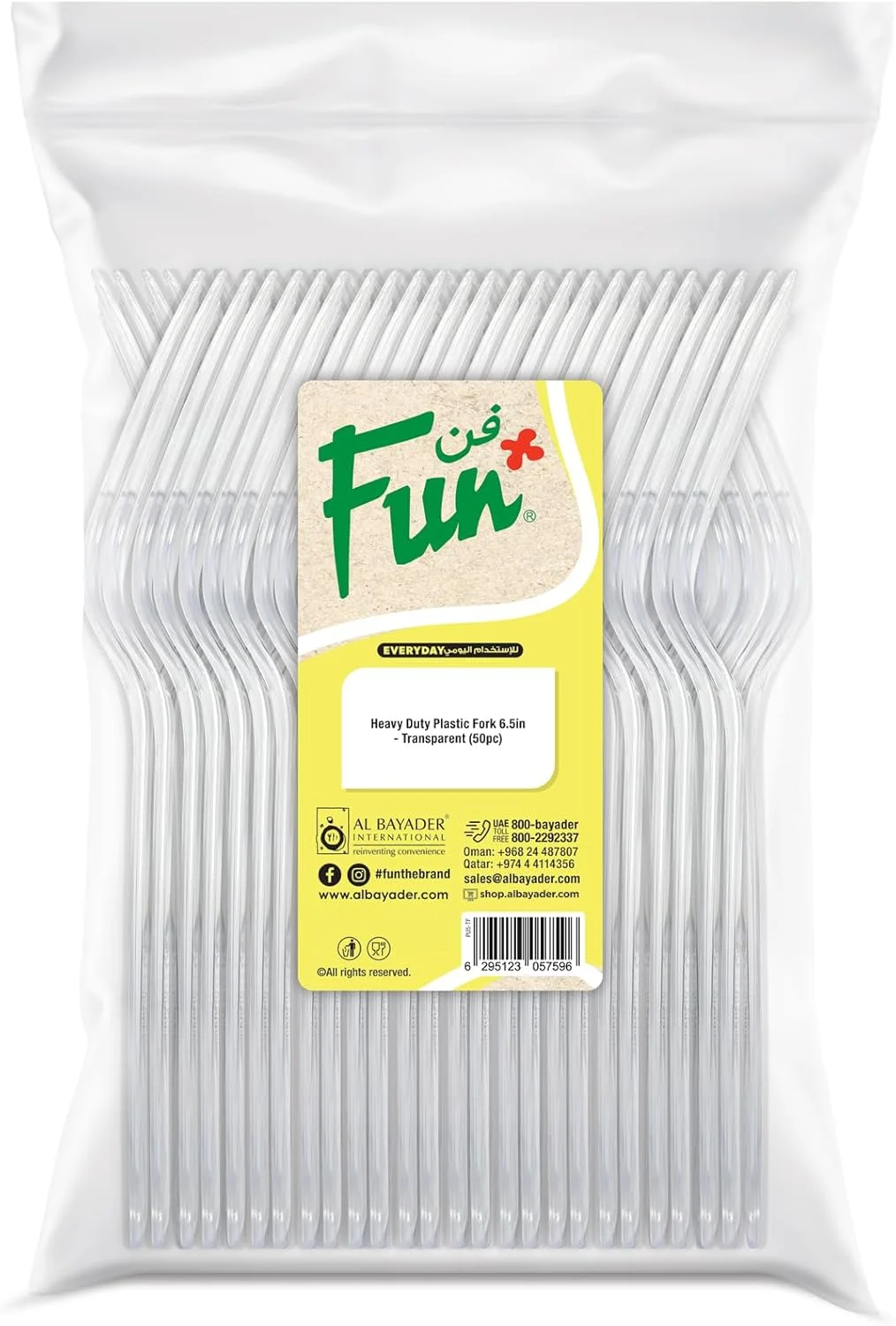 چنگال پلاستیکی سنگین Fun® - 6.5 اینچ، کارد و چنگال بادوام یکبار مصرف برای مهمانی ها، رویدادها و استفاده روزمره، چنگال شفاف (بسته 50 عددی) چنگال پلاستیکی سنگین Fun® - 6.5 اینچ، کارد و چنگال بادوام یکبار مصرف برای مهمانی ها، رویدادها و استفاده روزمره، چنگال شفاف (بسته 50 عددی)