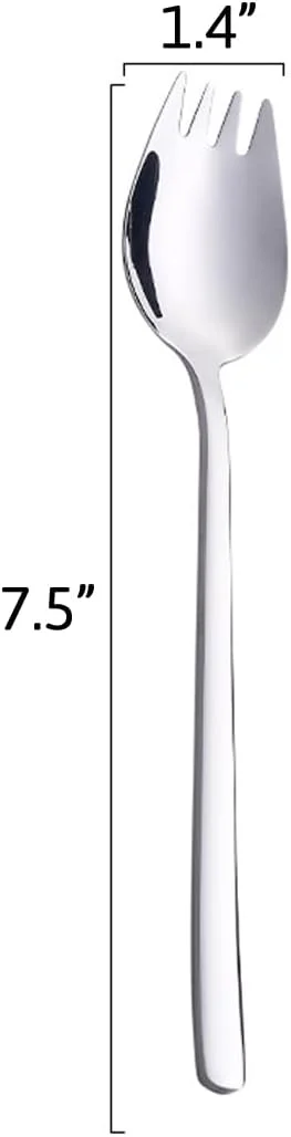 قاشق چنگالی WRIVQSYO، بسته 4 عددی، قاشق چنگالی استیل 18/10، قاشق چنگالی فلزی برای استفاده روزمره خانگی، دسته بلند 7.4 اینچی، قاشق دسر، قاشق بستنی، چنگال سالاد، قاشق چنگالی برای پیش غذا میوه و دسر قاشق چنگالی WRIVQSYO، بسته 4 عددی، قاشق چنگالی استیل 18/10، قاشق چنگالی فلزی برای استفاده روزمره خانگی، دسته بلند 7.4 اینچی، قاشق دسر، قاشق بستنی، چنگال سالاد، قاشق چنگالی برای پیش غذا میوه و دسر