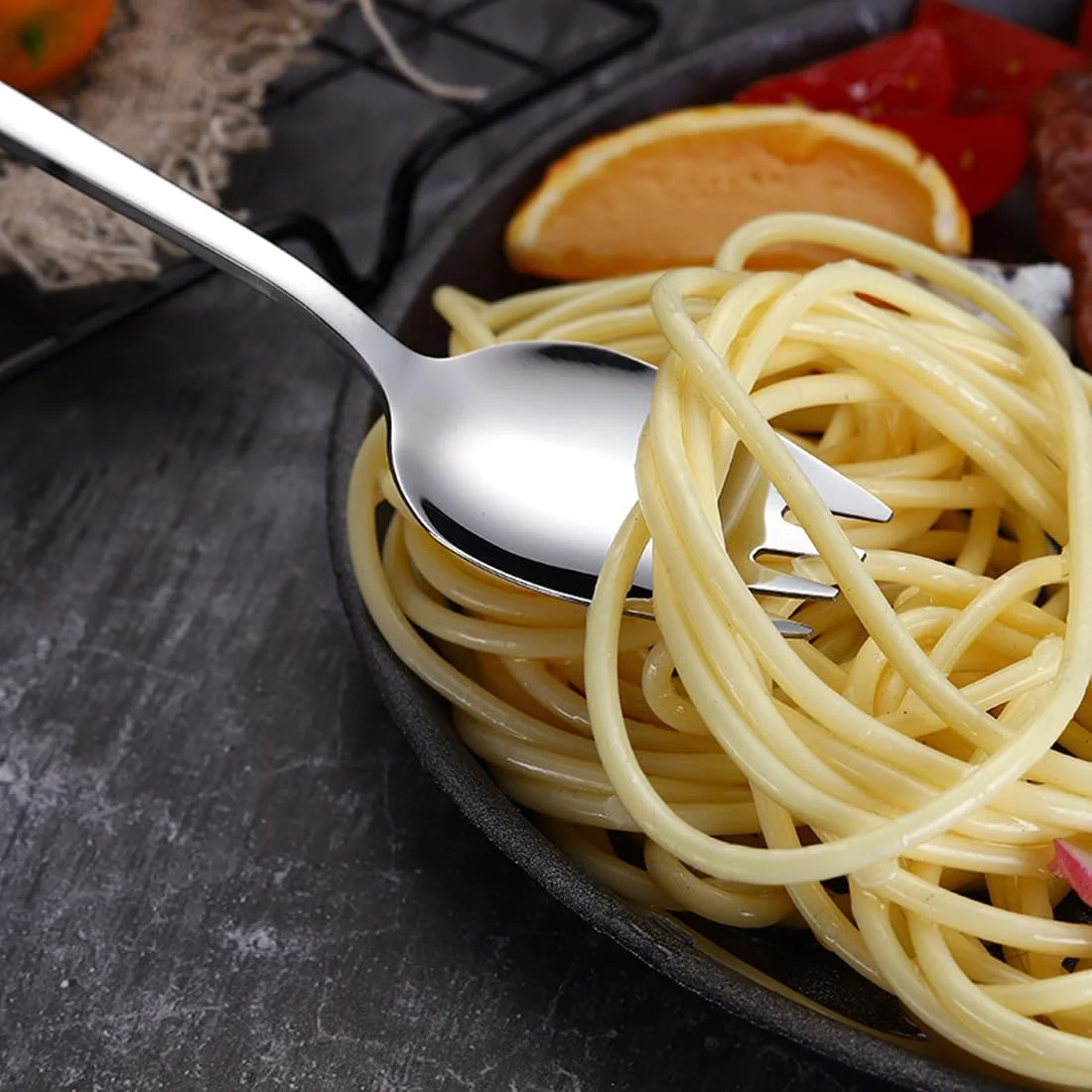 قاشق چنگالی WRIVQSYO، بسته 4 عددی، قاشق چنگالی استیل 18/10، قاشق چنگالی فلزی برای استفاده روزمره خانگی، دسته بلند 7.4 اینچی، قاشق دسر، قاشق بستنی، چنگال سالاد، قاشق چنگالی برای پیش غذا میوه و دسر قاشق چنگالی WRIVQSYO، بسته 4 عددی، قاشق چنگالی استیل 18/10، قاشق چنگالی فلزی برای استفاده روزمره خانگی، دسته بلند 7.4 اینچی، قاشق دسر، قاشق بستنی، چنگال سالاد، قاشق چنگالی برای پیش غذا میوه و دسر