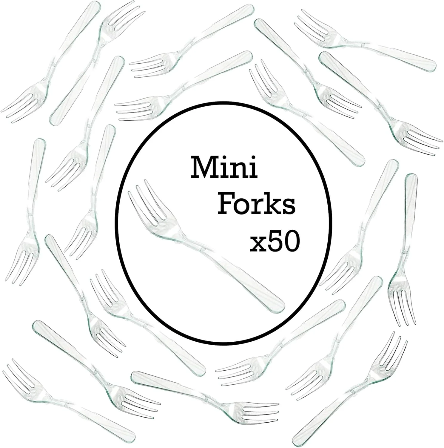 چنگال های کوچک پلاستیکی شفاف لورسو 50 عددی برای میوه، دسر و کیک های یخ زده - یکبار مصرف، بدون BPA، قابل استفاده مجدد، 3.8 اینچ چنگال های کوچک پلاستیکی شفاف لورسو 50 عددی برای میوه، دسر و کیک های یخ زده - یکبار مصرف، بدون BPA، قابل استفاده مجدد، 3.8 اینچ