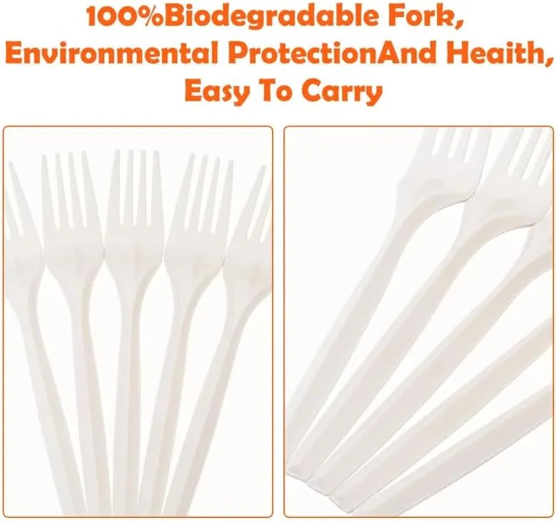 چنگال یکبار مصرف 100% سازگار با محیط زیست THE PRO TN، چنگال های یکبار مصرف مبتنی بر نشاسته ذرت، 50 عدد لوازم غذاخوری یکبار مصرف بزرگ (6.7 اینچ)، بادوام و مقاوم در برابر حرارت، جایگزین چنگال های پلاستیکی، لوازم مهمانی چنگال یکبار مصرف 100% سازگار با محیط زیست THE PRO TN، چنگال های یکبار مصرف مبتنی بر نشاسته ذرت، 50 عدد لوازم غذاخوری یکبار مصرف بزرگ (6.7 اینچ)، بادوام و مقاوم در برابر حرارت، جایگزین چنگال های پلاستیکی، لوازم مهمانی