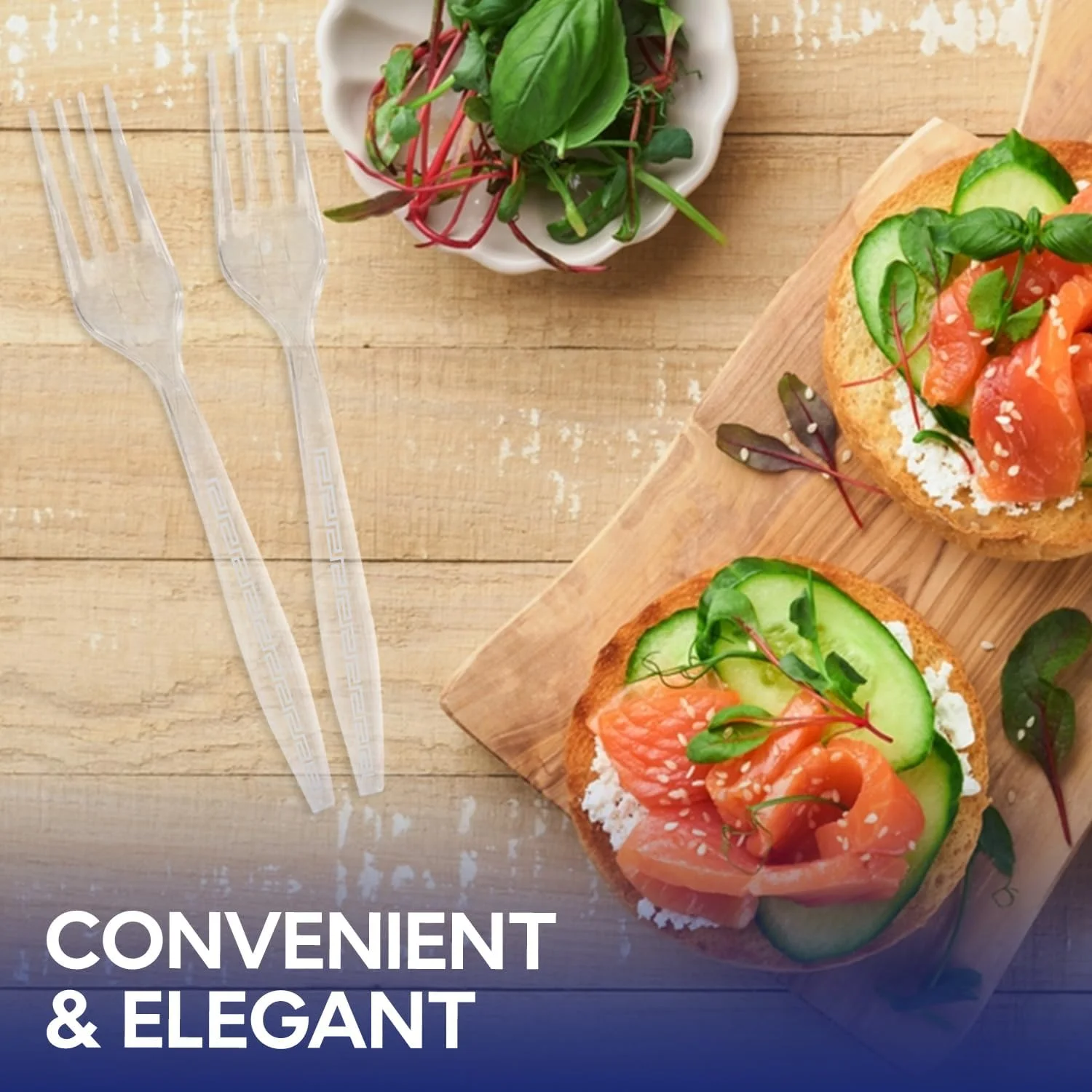 SNH بسته بندی 50 عددی چنگال پلاستیکی شفاف - چنگال یکبار مصرف سنگین وزن، کارد و چنگال شفاف سنگین - ظروف پلاستیکی - ایده آل برای مهمانی ها و رستوران ها SNH بسته بندی 50 عددی چنگال پلاستیکی شفاف - چنگال یکبار مصرف سنگین وزن، کارد و چنگال شفاف سنگین - ظروف پلاستیکی - ایده آل برای مهمانی ها و رستوران ها