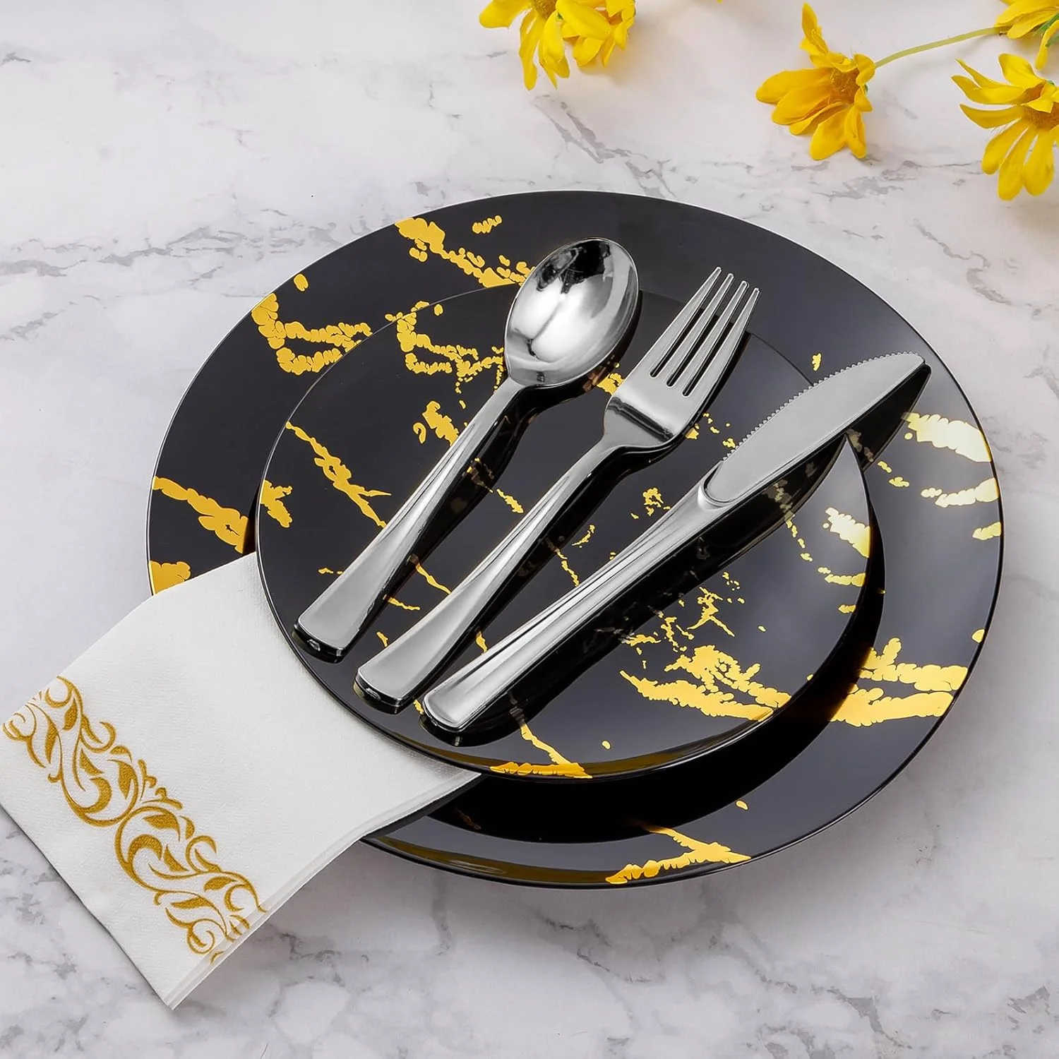 چنگال پلاستیکی نقره ای سنگین گودلاک، بسته 50 عددی، کارد و چنگال یکبار مصرف ایده آل برای عروسی ها، مهمانی ها و شام ها چنگال پلاستیکی نقره ای سنگین گودلاک، بسته 50 عددی، کارد و چنگال یکبار مصرف ایده آل برای عروسی ها، مهمانی ها و شام ها