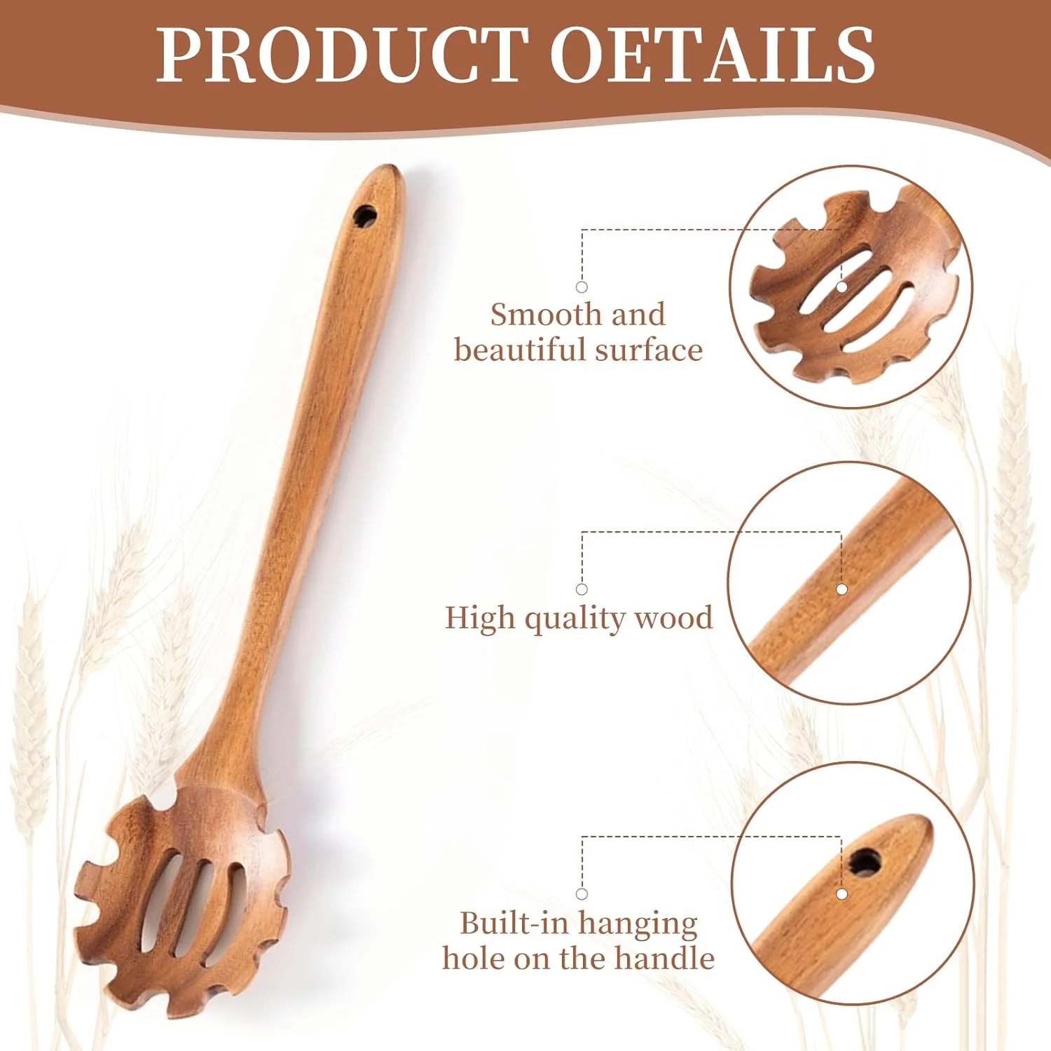 قاشق پاستا دندانه دار، قاشق چوبی برای پخت و پز، قاشق اسپاگتی چوبی از چوب اقاقیا، چنگال پاستا، اسکوپ نودل، سرو کننده اسپاگتی چوبی با دندانه های پرداخت شده قاشق پاستا دندانه دار، قاشق چوبی برای پخت و پز، قاشق اسپاگتی چوبی از چوب اقاقیا، چنگال پاستا، اسکوپ نودل، سرو کننده اسپاگتی چوبی با دندانه های پرداخت شده