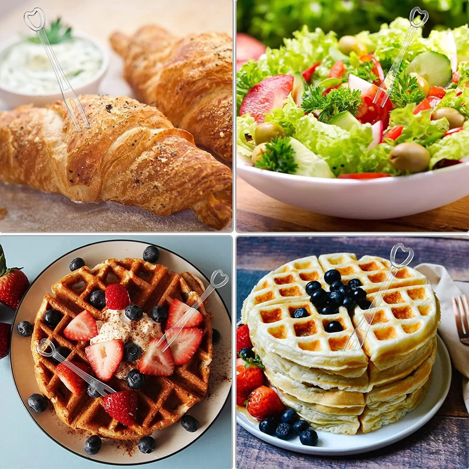 گودرن 500 عدد چنگال میوه پلاستیکی یکبار مصرف، چنگال های کوچک کیک یکبار مصرف چنگال های پیش غذا چنگال های کوچک دسر چوب های غذا، سیخ های دو شاخه خلال دندان های نوک تیز برای مهمانی و زندگی روزمره گودرن 500 عدد چنگال میوه پلاستیکی یکبار مصرف، چنگال های کوچک کیک یکبار مصرف چنگال های پیش غذا چنگال های کوچک دسر چوب های غذا، سیخ های دو شاخه خلال دندان های نوک تیز برای مهمانی و زندگی روزمره