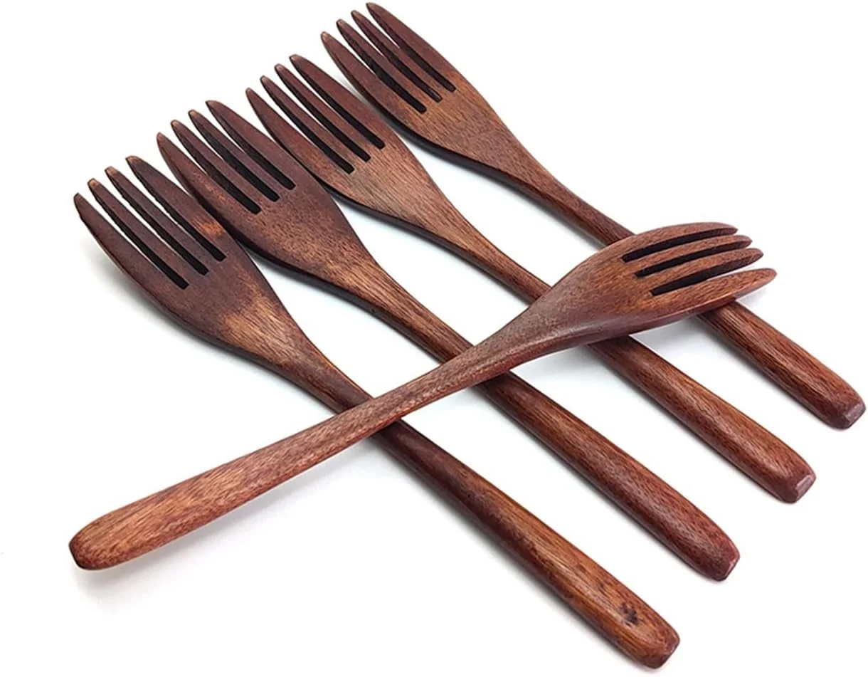 چنگال HFNGNGG چنگال چوبی طبیعی کارد و چنگال ظروف غذاخوری چنگال سالاد میوه دسر دست ساز خلاقانه چنگال HFNGNGG چنگال چوبی طبیعی کارد و چنگال ظروف غذاخوری چنگال سالاد میوه دسر دست ساز خلاقانه