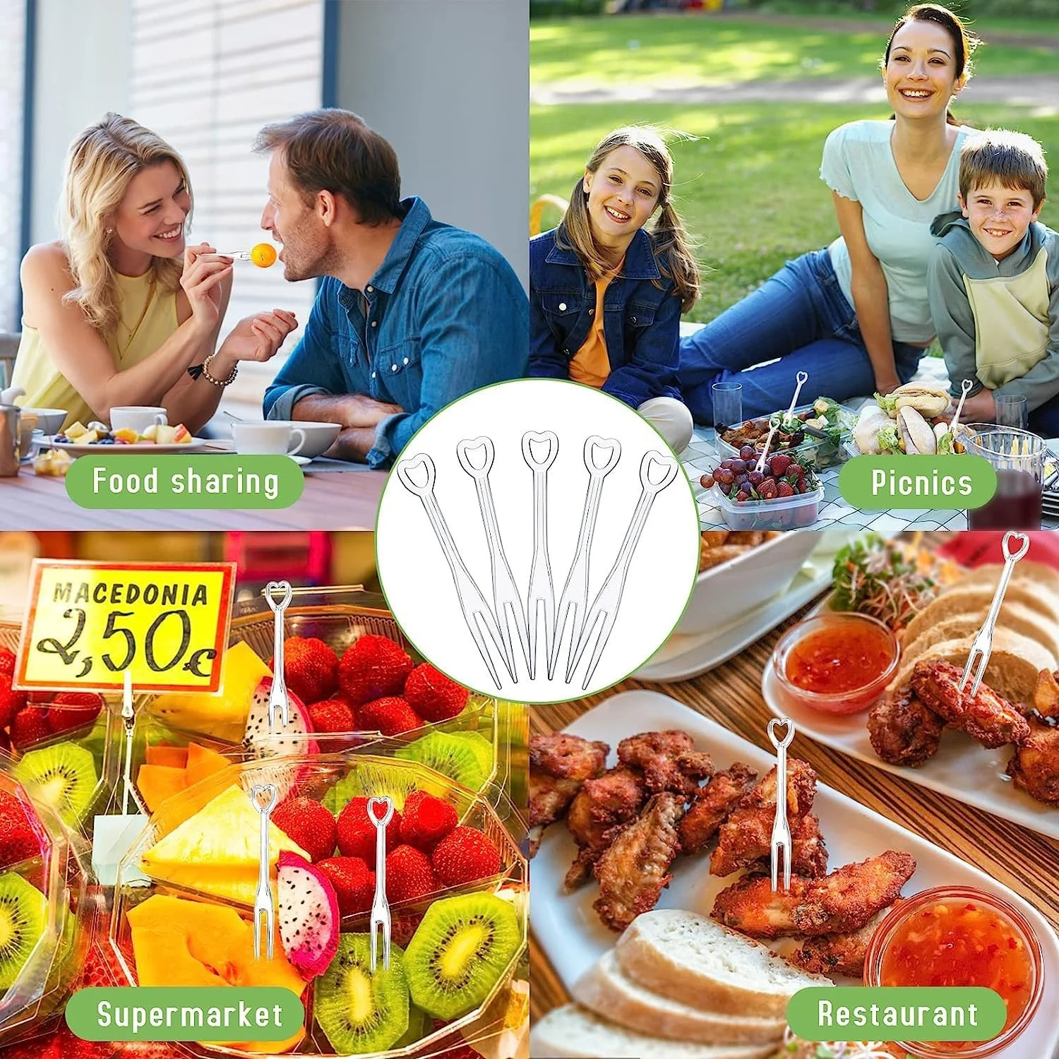 گودرن 500 عدد چنگال میوه پلاستیکی یکبار مصرف، چنگال های کوچک کیک یکبار مصرف چنگال های پیش غذا چنگال های کوچک دسر چوب های غذا، سیخ های دو شاخه خلال دندان های نوک تیز برای مهمانی و زندگی روزمره گودرن 500 عدد چنگال میوه پلاستیکی یکبار مصرف، چنگال های کوچک کیک یکبار مصرف چنگال های پیش غذا چنگال های کوچک دسر چوب های غذا، سیخ های دو شاخه خلال دندان های نوک تیز برای مهمانی و زندگی روزمره