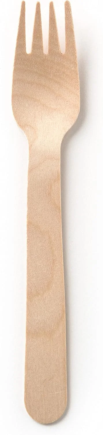 چنگال چوبی Susty Party Supplies SPWFRK-100CT (بسته 100 عددی)، چوب