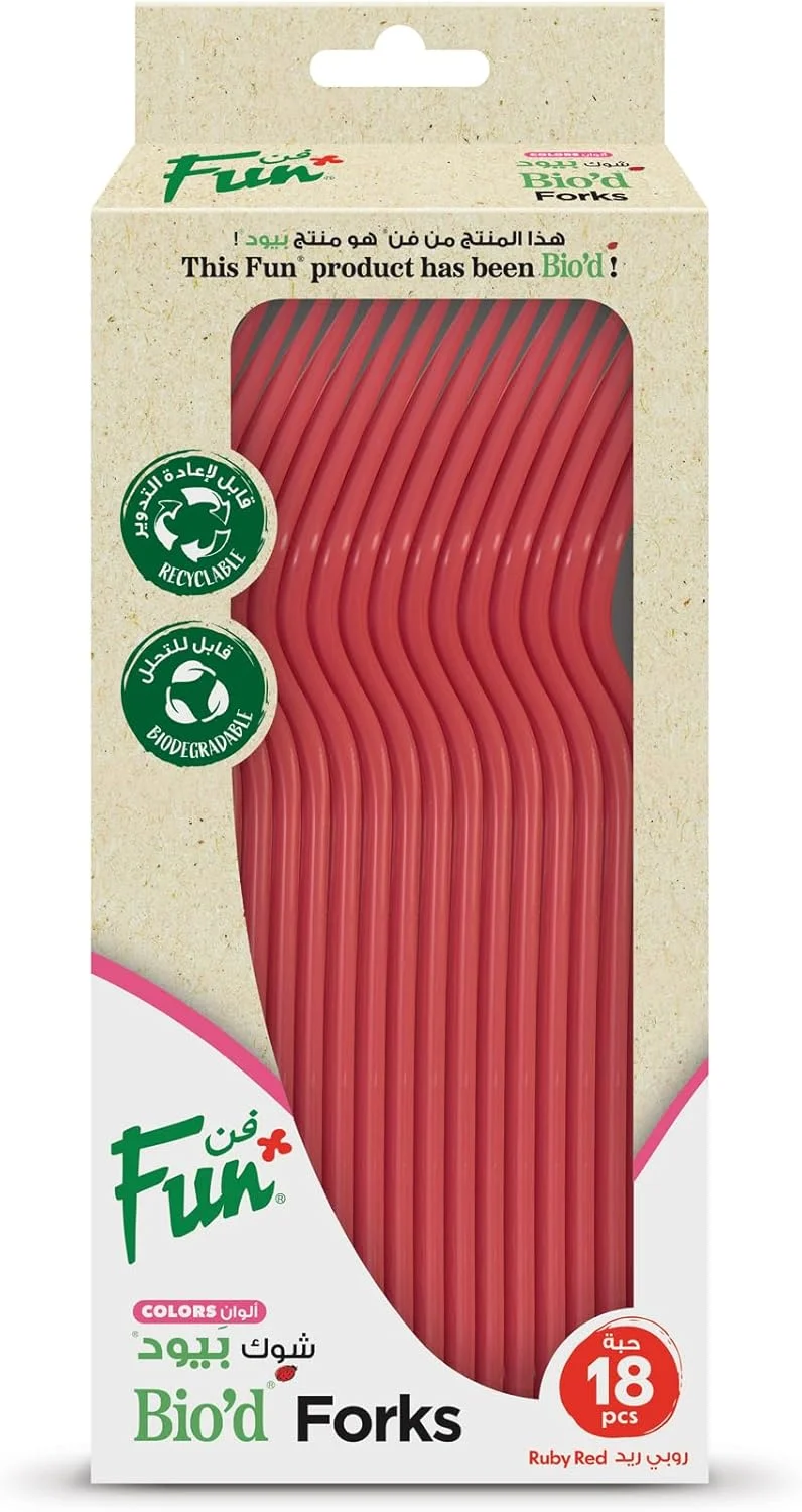 چنگال یکبار مصرف رنگی فن بای البایادر - زیست تخریب پذیر - ایده آل برای خوردن سالاد، دسر، پیش غذا، سالاد میوه، غذای چینی و غیره - قرمز یاقوتی (بسته 18 عددی) چنگال یکبار مصرف رنگی فن بای البایادر - زیست تخریب پذیر - ایده آل برای خوردن سالاد، دسر، پیش غذا، سالاد میوه، غذای چینی و غیره - قرمز یاقوتی (بسته 18 عددی)