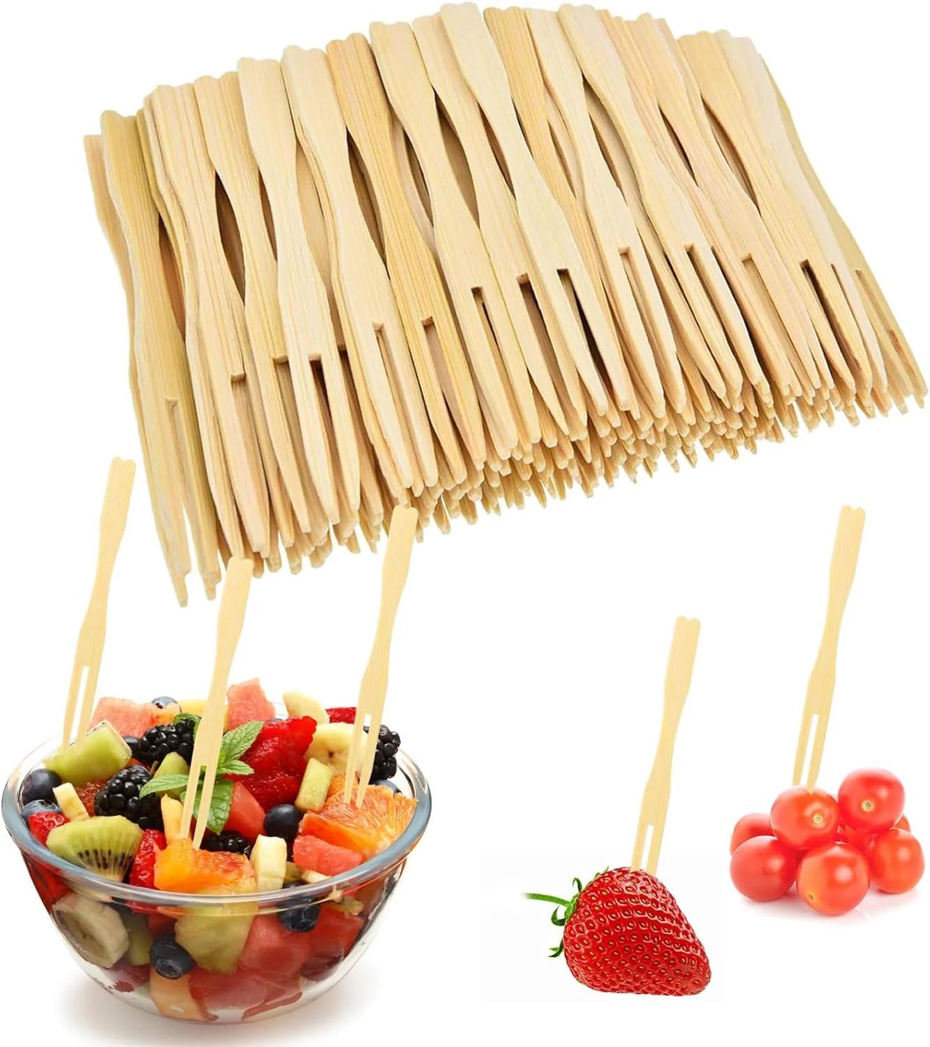 ظرفیت 200 Chip Fork Wood Colour 90 mm