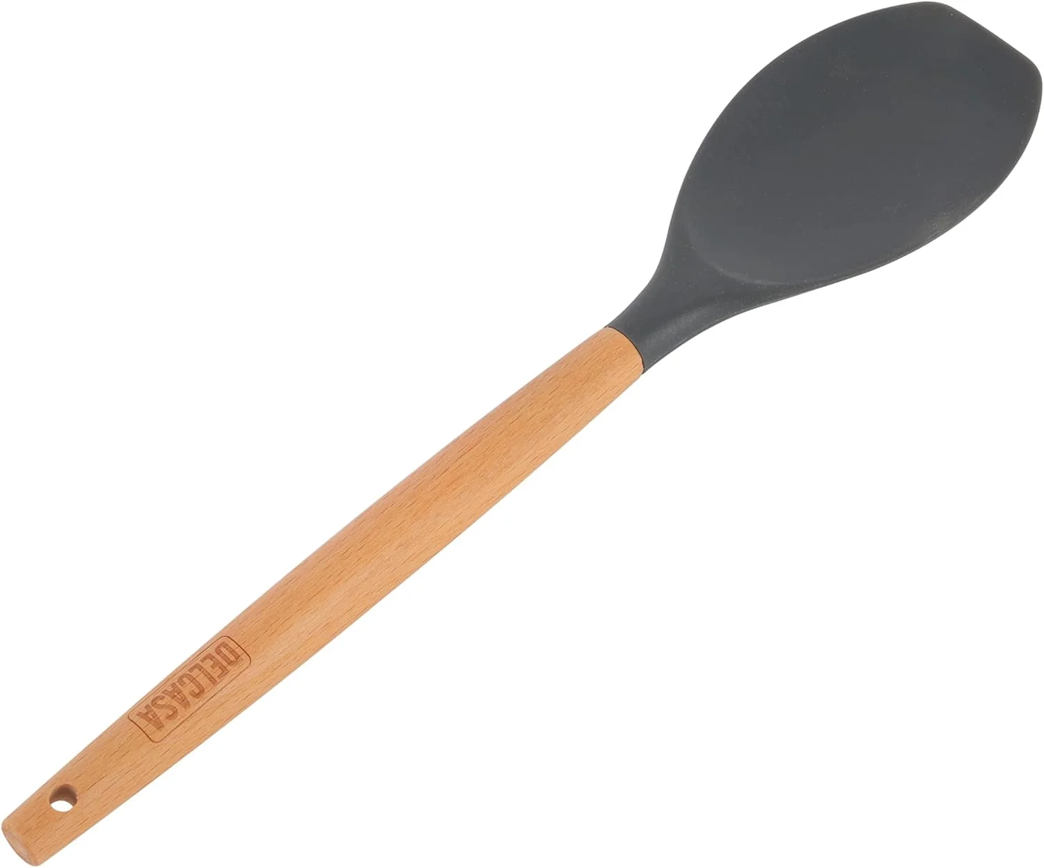 قاشق برنج سیلیکونی دسته چوبی دلکاسا مدل DC3172، مشکی/قهوه ای قاشق برنج سیلیکونی دسته چوبی دلکاسا مدل DC3172، مشکی/قهوه ای