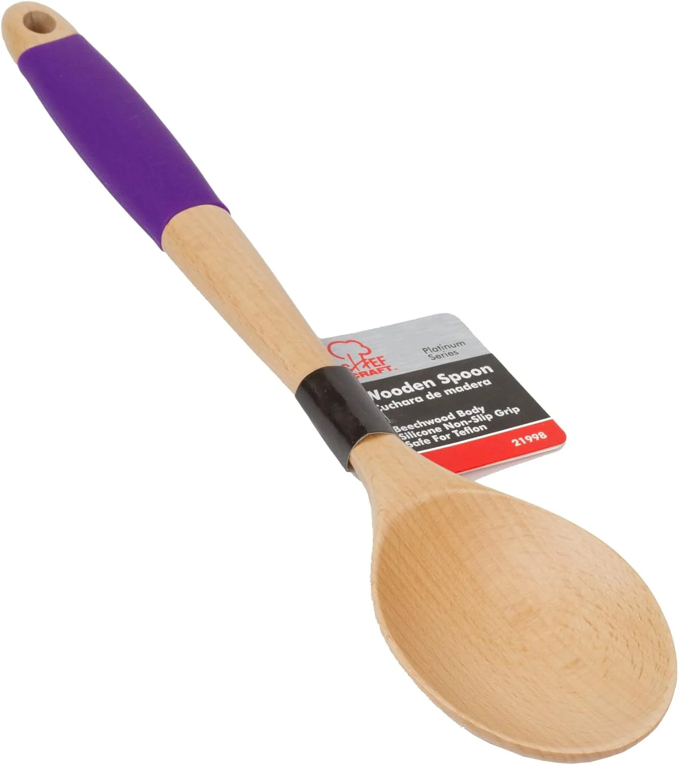 ست قاشق چوبی دسته سیلیکونی Chef Craft 42101، چوب، رنگین کمانی ست قاشق چوبی دسته سیلیکونی Chef Craft 42101، چوب، رنگین کمانی