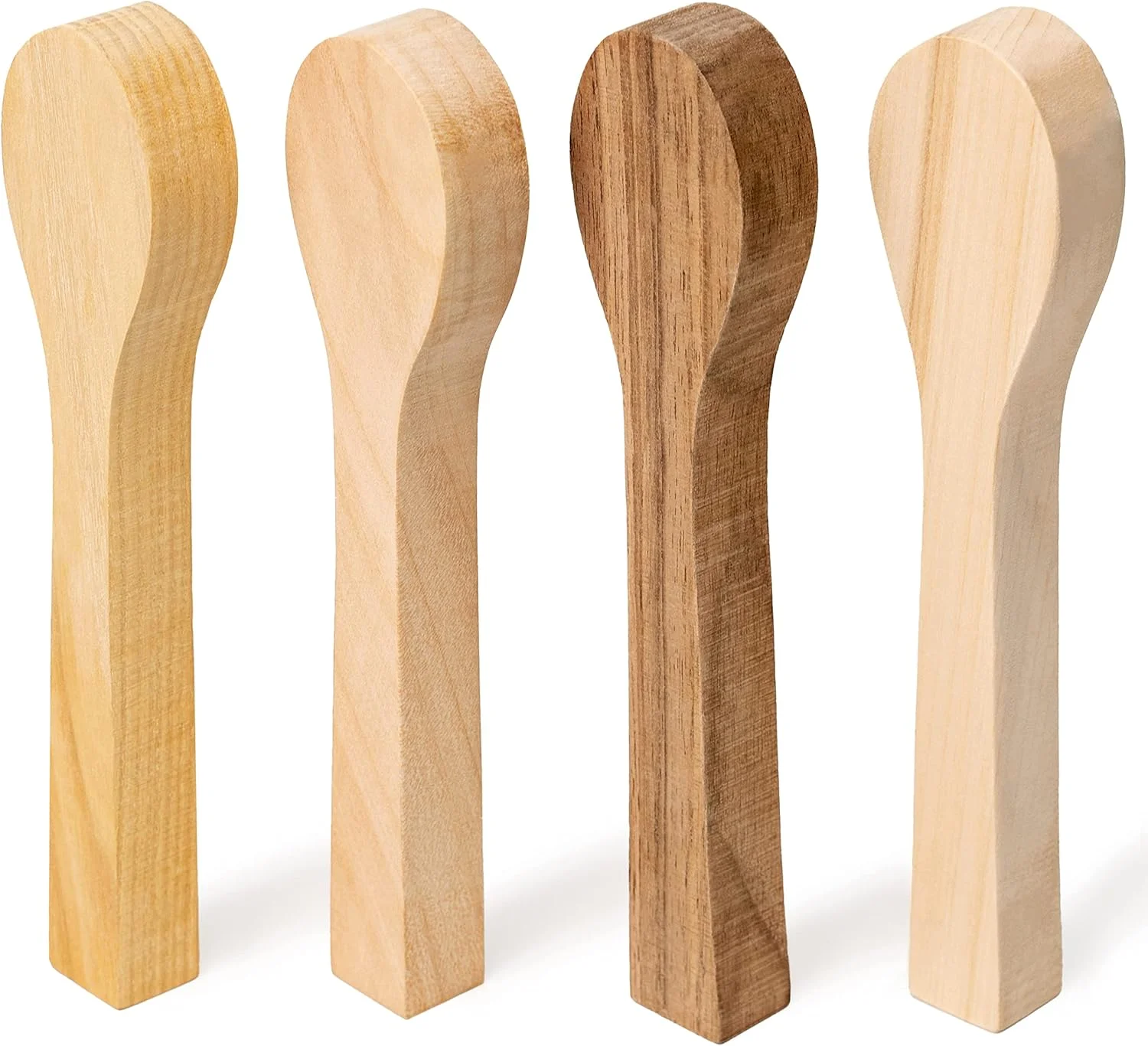 BeaverCraft Wood Carving Spoon Blank BB2 - کیت حکاکی قاشق چوبی ناتمام - قاشق چوبی خام، بلوک های چوب باس برای تراشیدن