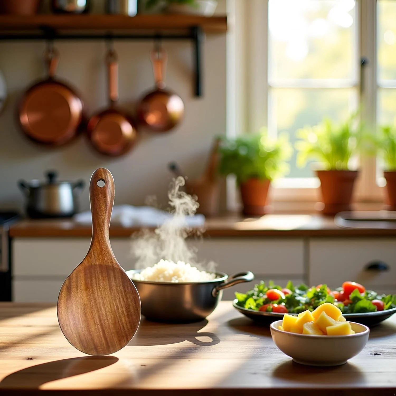 قاشق برنج چوبی طبیعی نچسب، پارو برنج، قاشق سرو برنج، کفگیر برنج برای سالادهای برنج و سیب زمینی، قاشق های سرو چوبی، ظروف سرو برای آشپزخانه و غذاخوری (چوب، 18.5 * 8 سانتی متر) قاشق برنج چوبی طبیعی نچسب، پارو برنج، قاشق سرو برنج، کفگیر برنج برای سالادهای برنج و سیب زمینی، قاشق های سرو چوبی، ظروف سرو برای آشپزخانه و غذاخوری (چوب، 18.5 * 8 سانتی متر)