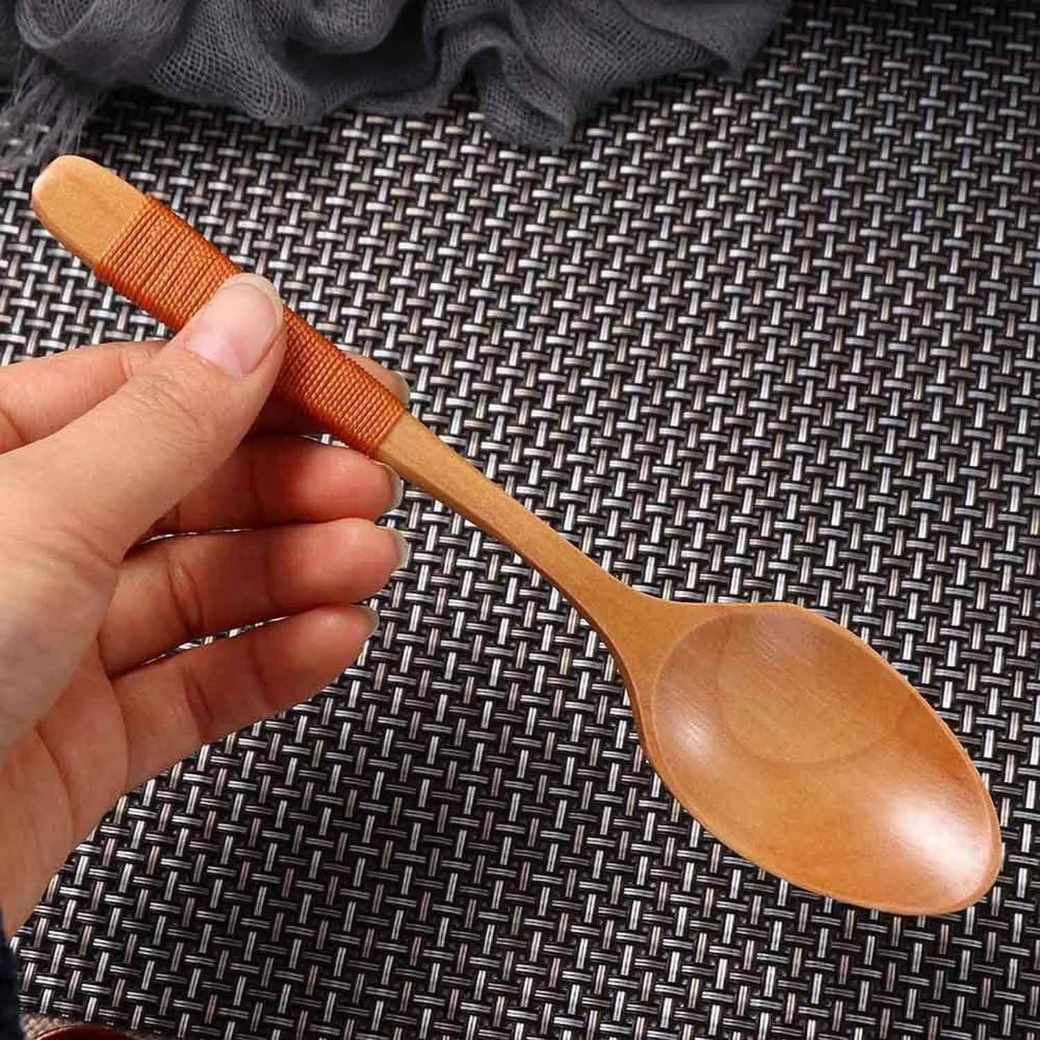 ست 3 عددی قاشق سوپ چوبی، قاشق چوبی برای خوردن، مخلوط کردن، هم زدن و پخت و پز، قاشق سوپ چوبی دسته بلند، ابزار آشپزخانه ست 3 عددی قاشق سوپ چوبی، قاشق چوبی برای خوردن، مخلوط کردن، هم زدن و پخت و پز، قاشق سوپ چوبی دسته بلند، ابزار آشپزخانه