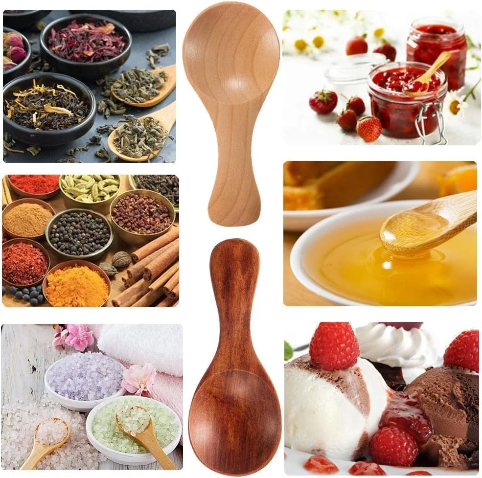 قاشق چوبی کوچک آلیبرول برای نمک - بسته 10 عددی قاشق چوبی مینی با دسته کوتاه، مناسب برای شیشه های کوچک مربا، ادویه جات، ترشی جات، چاشنی، شکر، عسل، قهوه، چای، خردل، بستنی، شیر خشک قاشق چوبی کوچک آلیبرول برای نمک - بسته 10 عددی قاشق چوبی مینی با دسته کوتاه، مناسب برای شیشه های کوچک مربا، ادویه جات، ترشی جات، چاشنی، شکر، عسل، قهوه، چای، خردل، بستنی، شیر خشک