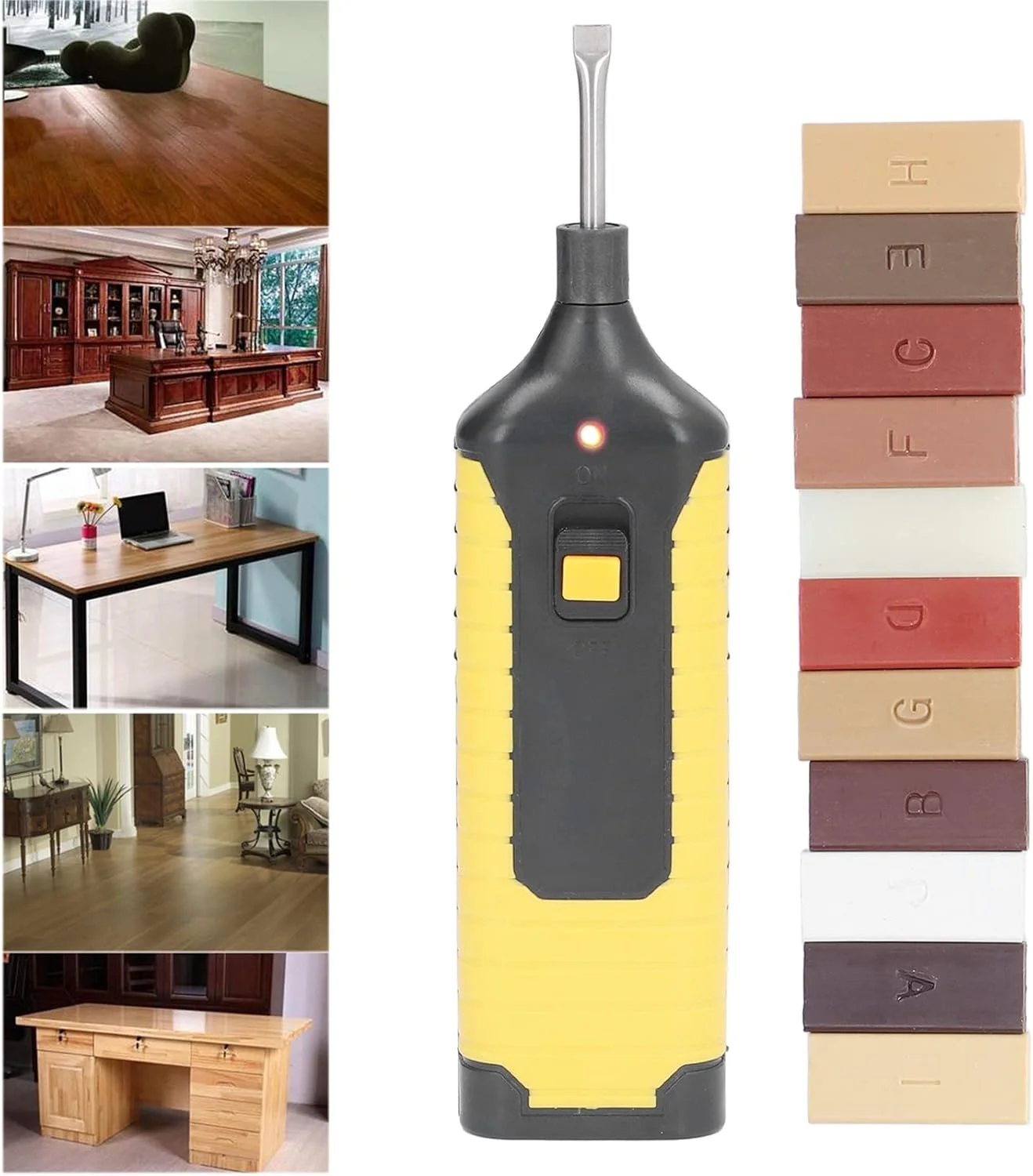 کیت تعمیر ترک خوردگی کف و مبلمان Eujgoov با ابزار ذوب آسان، بتونه مومی سنباده خور و خشک شونده سریع برای چوب های سخت، مناسب برای افرا، بلوط، گیلاس، گردو و ماهون کیت تعمیر ترک خوردگی کف و مبلمان Eujgoov با ابزار ذوب آسان، بتونه مومی سنباده خور و خشک شونده سریع برای چوب های سخت، مناسب برای افرا، بلوط، گیلاس، گردو و ماهون