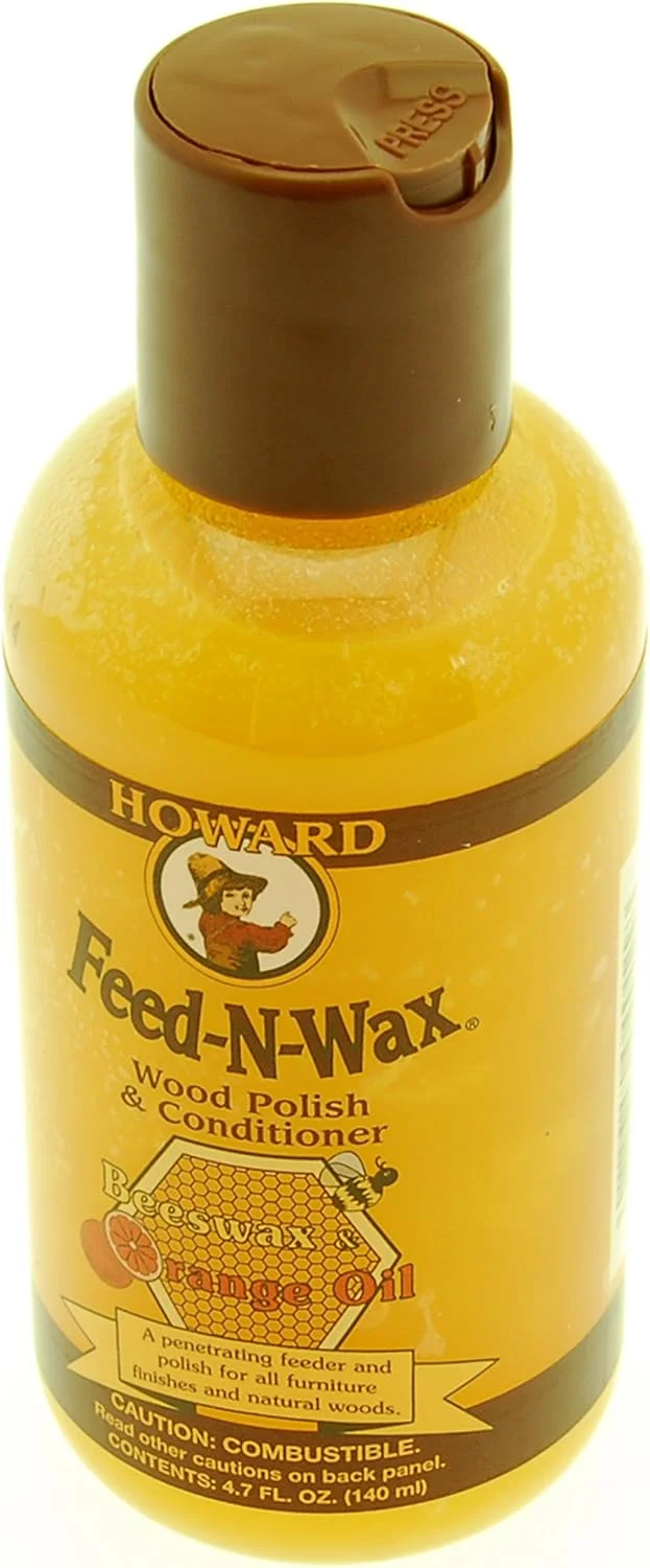 پولیش و نرم کننده چوب موم عسل هاوارد، Feed-N-Wax برای پولیش مبلمان چوبی، 140 میلی لیتر، نارنجی