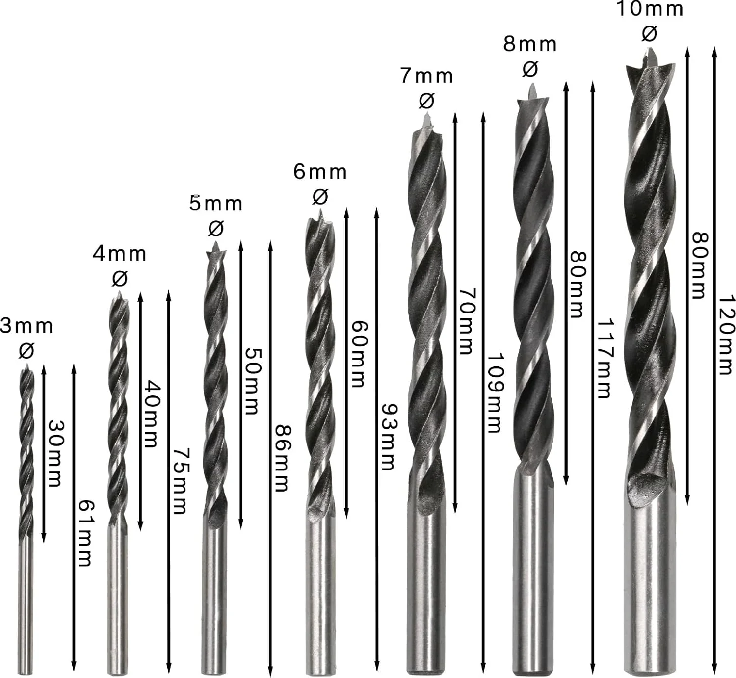 مجموعه مته چوب 7 عددی بوش مدل 2607017034 Professional Robust Line Brad Point (مناسب چوب، لوازم جانبی دریل)، مشکی/نقره ای، 45cm x 40cm x 25cm مجموعه مته چوب 7 عددی بوش مدل 2607017034 Professional Robust Line Brad Point (مناسب چوب، لوازم جانبی دریل)، مشکی/نقره ای، 45cm x 40cm x 25cm