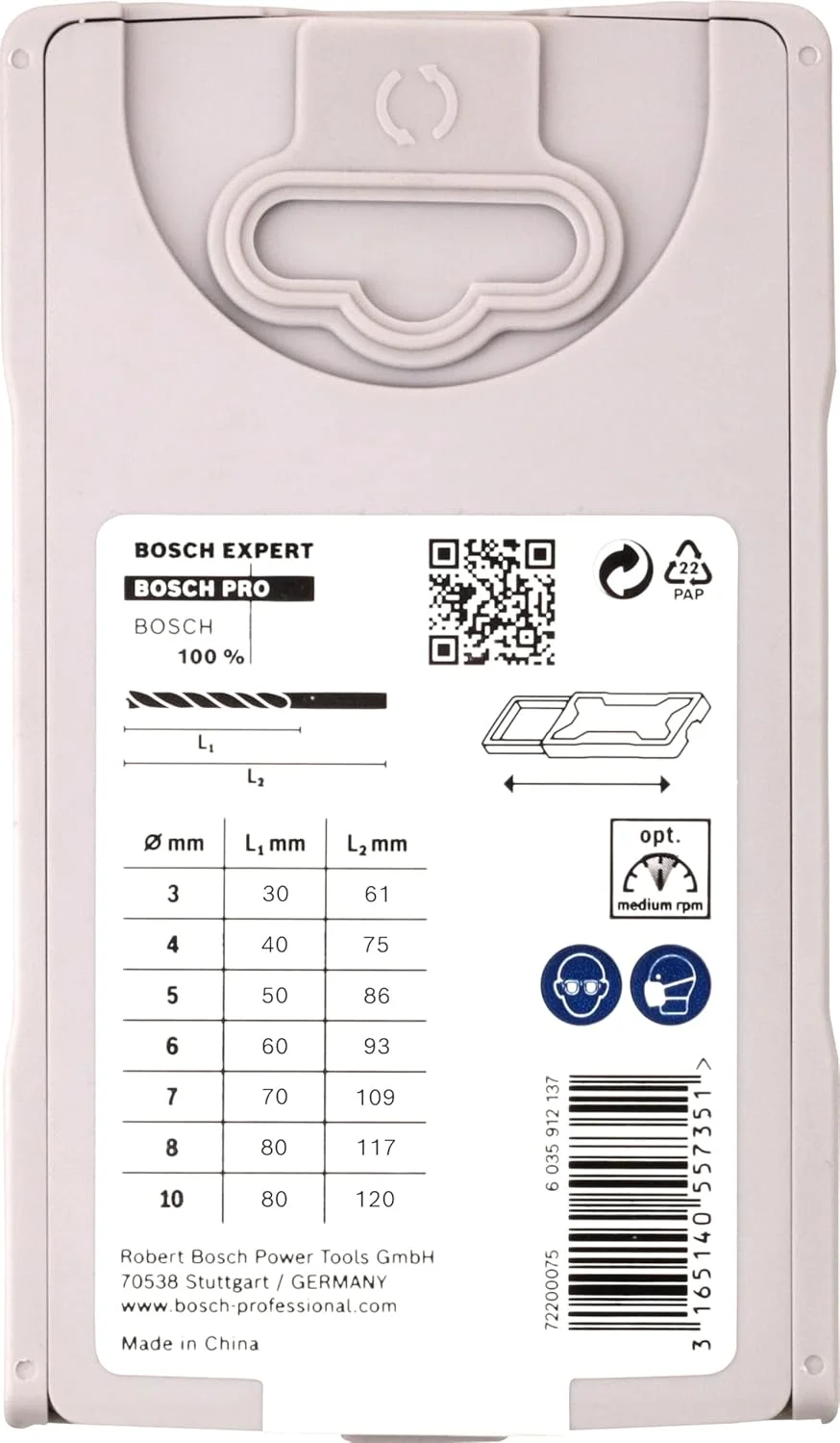 مجموعه مته چوب 7 عددی بوش مدل 2607017034 Professional Robust Line Brad Point (مناسب چوب، لوازم جانبی دریل)، مشکی/نقره ای، 45cm x 40cm x 25cm مجموعه مته چوب 7 عددی بوش مدل 2607017034 Professional Robust Line Brad Point (مناسب چوب، لوازم جانبی دریل)، مشکی/نقره ای، 45cm x 40cm x 25cm