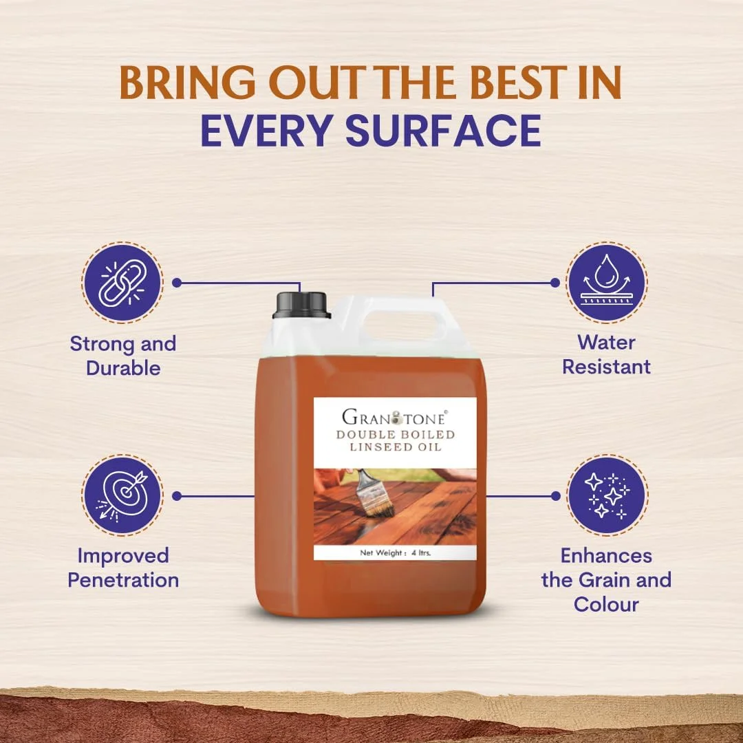 روغن بزرک دوبار جوشیده شده GRANOTONE (500 میلی لیتر)، یک روغن پولیش مبلمان ضد آب موثر، مورد استفاده برای پرداخت چوب، کالاهای ورزشی مانند چوب کریکت، پر کردن شکاف ها، مخلوط کردن با رنگ و بتونه دیواری روغن بزرک دوبار جوشیده شده GRANOTONE (500 میلی لیتر)، یک روغن پولیش مبلمان ضد آب موثر، مورد استفاده برای پرداخت چوب، کالاهای ورزشی مانند چوب کریکت، پر کردن شکاف ها، مخلوط کردن با رنگ و بتونه دیواری