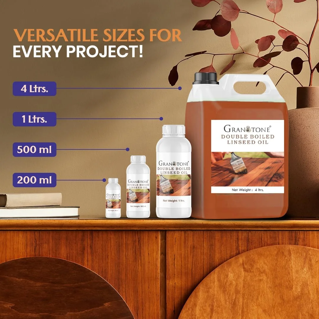 روغن بزرک دوبار جوشیده شده GRANOTONE (500 میلی لیتر)، یک روغن پولیش مبلمان ضد آب موثر، مورد استفاده برای پرداخت چوب، کالاهای ورزشی مانند چوب کریکت، پر کردن شکاف ها، مخلوط کردن با رنگ و بتونه دیواری روغن بزرک دوبار جوشیده شده GRANOTONE (500 میلی لیتر)، یک روغن پولیش مبلمان ضد آب موثر، مورد استفاده برای پرداخت چوب، کالاهای ورزشی مانند چوب کریکت، پر کردن شکاف ها، مخلوط کردن با رنگ و بتونه دیواری