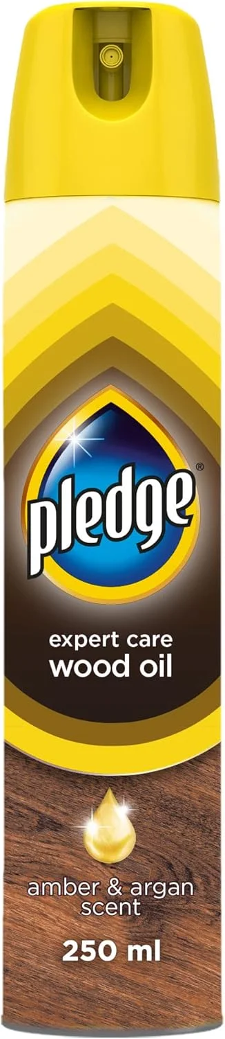 اسپری روغن چوب مبلمان Pledge Expert Care، رایحه کهربا و آرگان، 250 میلی لیتر