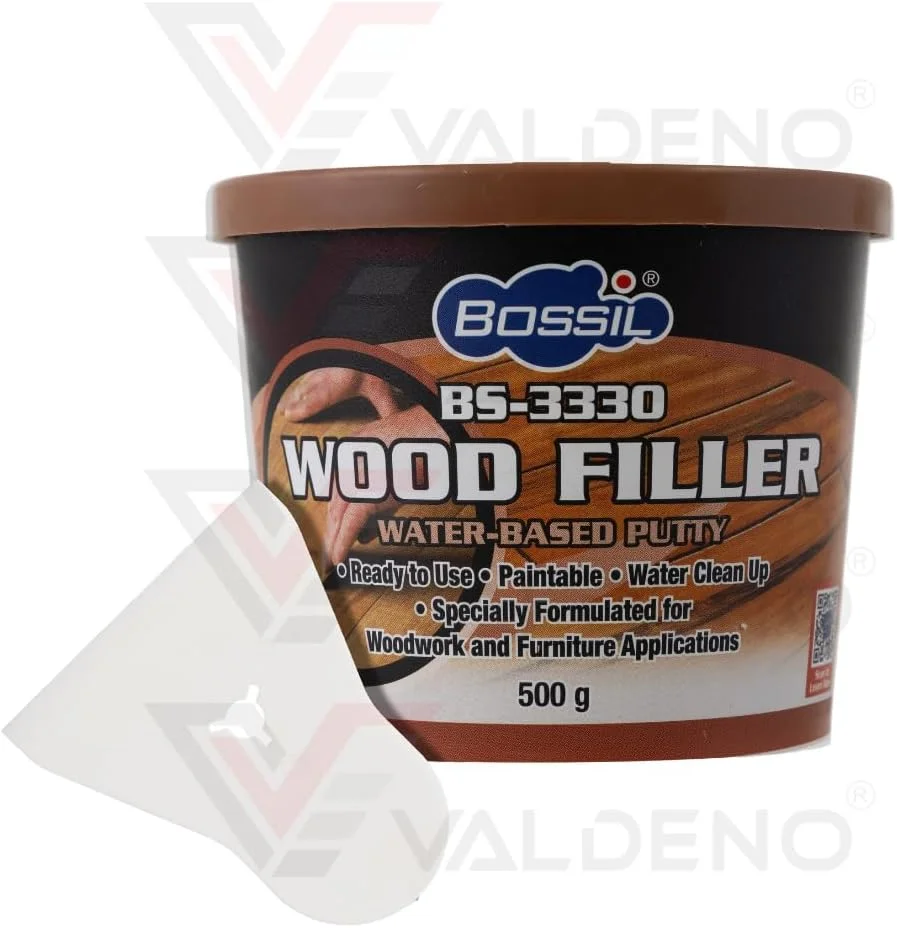 بتونه چوب هانتر (HUNTER) مخصوص نجارها، توسط Bossil با کاردک، پایه آب، 500 گرم، ماهگونی بتونه چوب هانتر (HUNTER) مخصوص نجارها، توسط Bossil با کاردک، پایه آب، 500 گرم، ماهگونی
