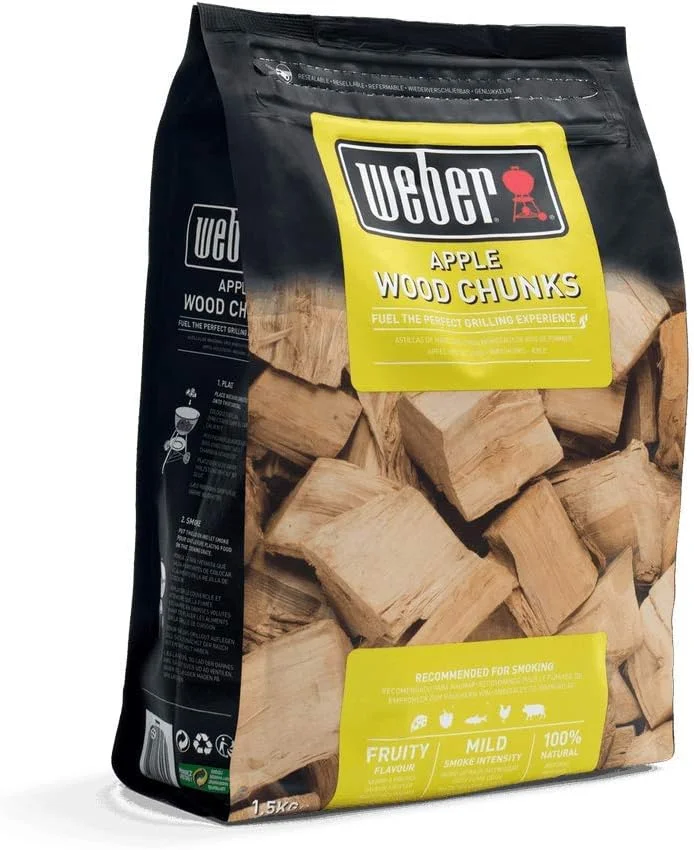 تکه های چوب سیب Weber، قهوه ای، 0.35x0.22x0.12