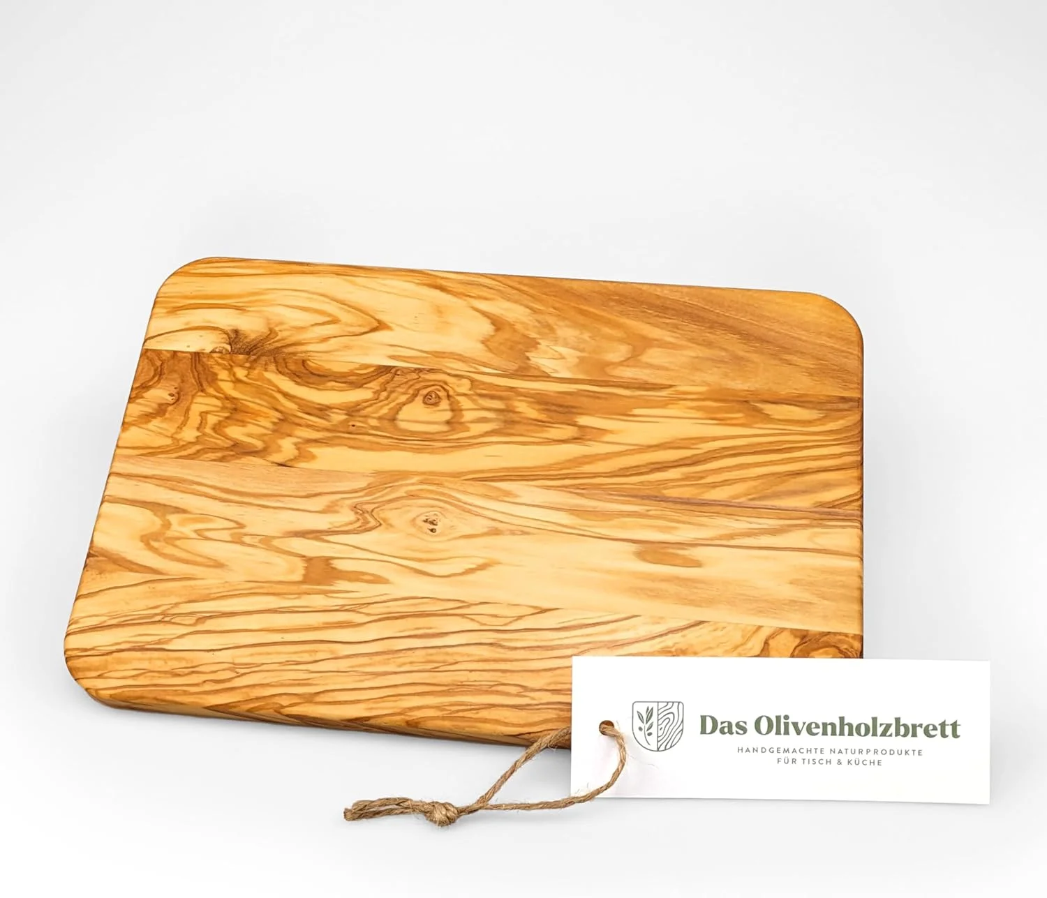 تخته خردکن چوبی زیتون DAS OLIVENHOLZBRETT® / تخته صبحانه ساخته شده از چوب زیتون / 30 سانتی متر در 20 سانتی متر در 1.4 سانتی متر
