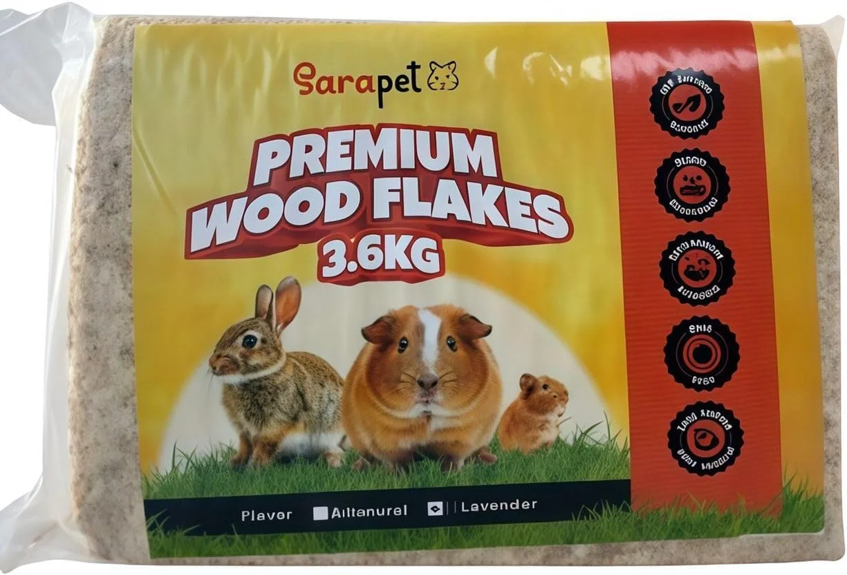 تراشه چوب ساراپت 3.6 کیلوگرمی، ایده آل برای خرگوش، همستر و حیوانات کوچک، با رایحه اسطوخودوس