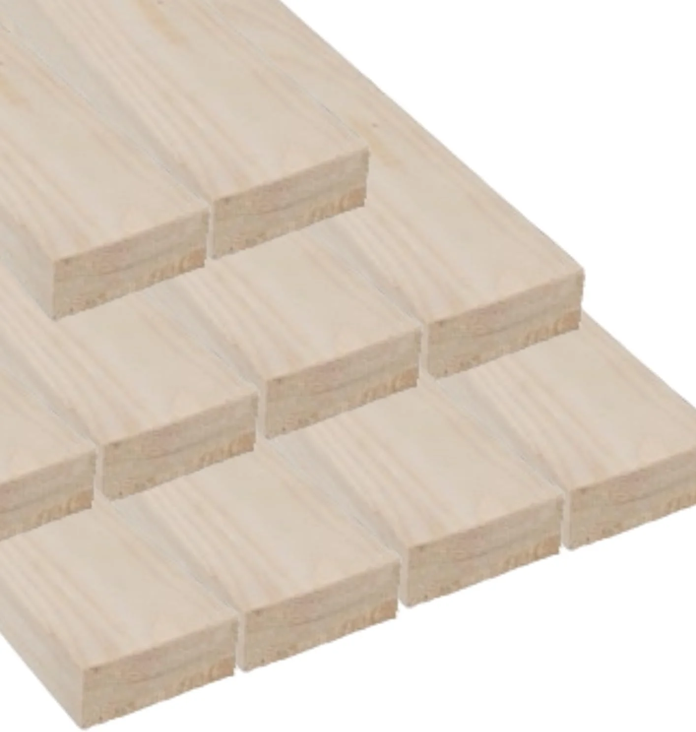 بال - بسته 10 عددی تخته چوب کاج/چوب نرم طبیعی جامد، سایز 16mmx30mmx750mm برای صنایع دستی، نقاشی، طراحی و پروژه های DIY...