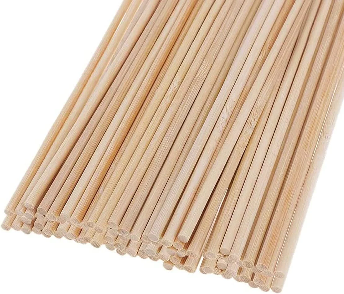 میله چوبی JieGuanG، 30 عدد میله چوبی گرد برای پروژه های صنایع دستی DIY و آثار هنری، 5 میلی متر در 20 سانتی متر