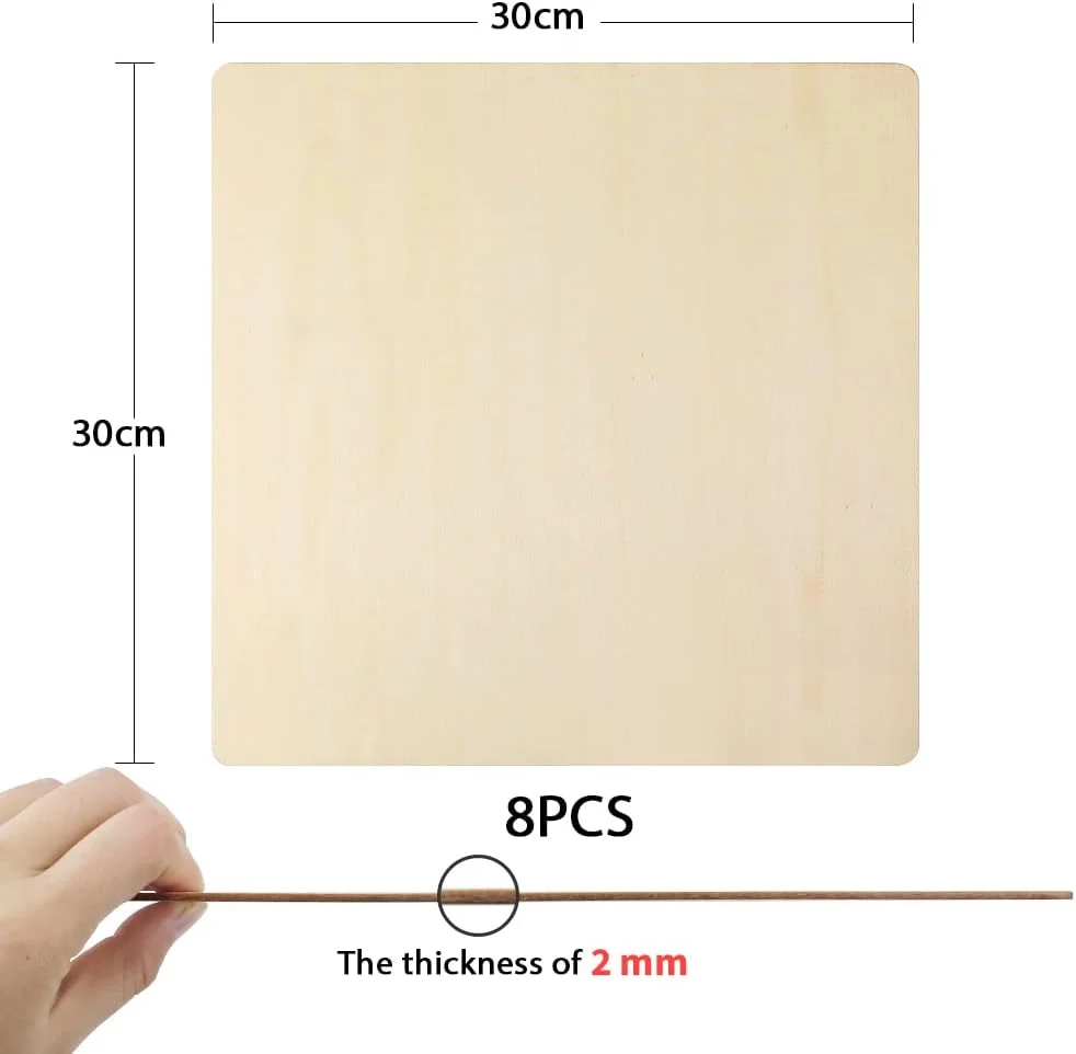 بسته 8 عددی چوب صنایع دستی FSWCCK، تخته سه لایی چوب درخت لیمو، 12x12 اینچ، ایده آل برای پروژه های DIY، طراحی، نقاشی، لیزر، سوزاندن چوب، حکاکی چوب و پروژه های لیزری بسته 8 عددی چوب صنایع دستی FSWCCK، تخته سه لایی چوب درخت لیمو، 12x12 اینچ، ایده آل برای پروژه های DIY، طراحی، نقاشی، لیزر، سوزاندن چوب، حکاکی چوب و پروژه های لیزری