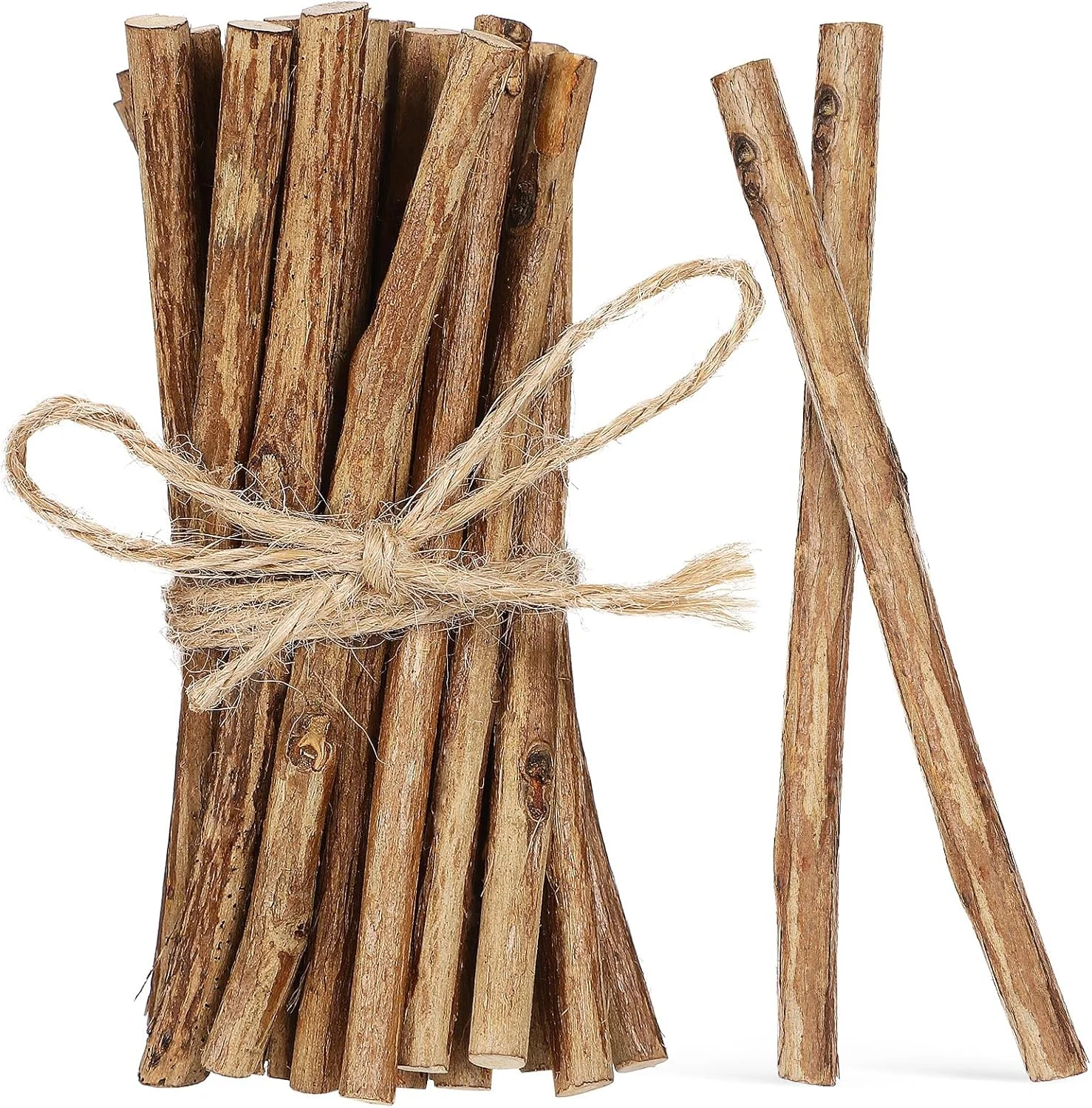 ویلاکیس 50 عدد چوب دستی چوبی برای صنایع دستی، مینی کنده درخت، چوب دستی صاف، شاخه های توس، ایده آل برای DIY، لوازم عکس، دکوراسیون منزل، متوسط